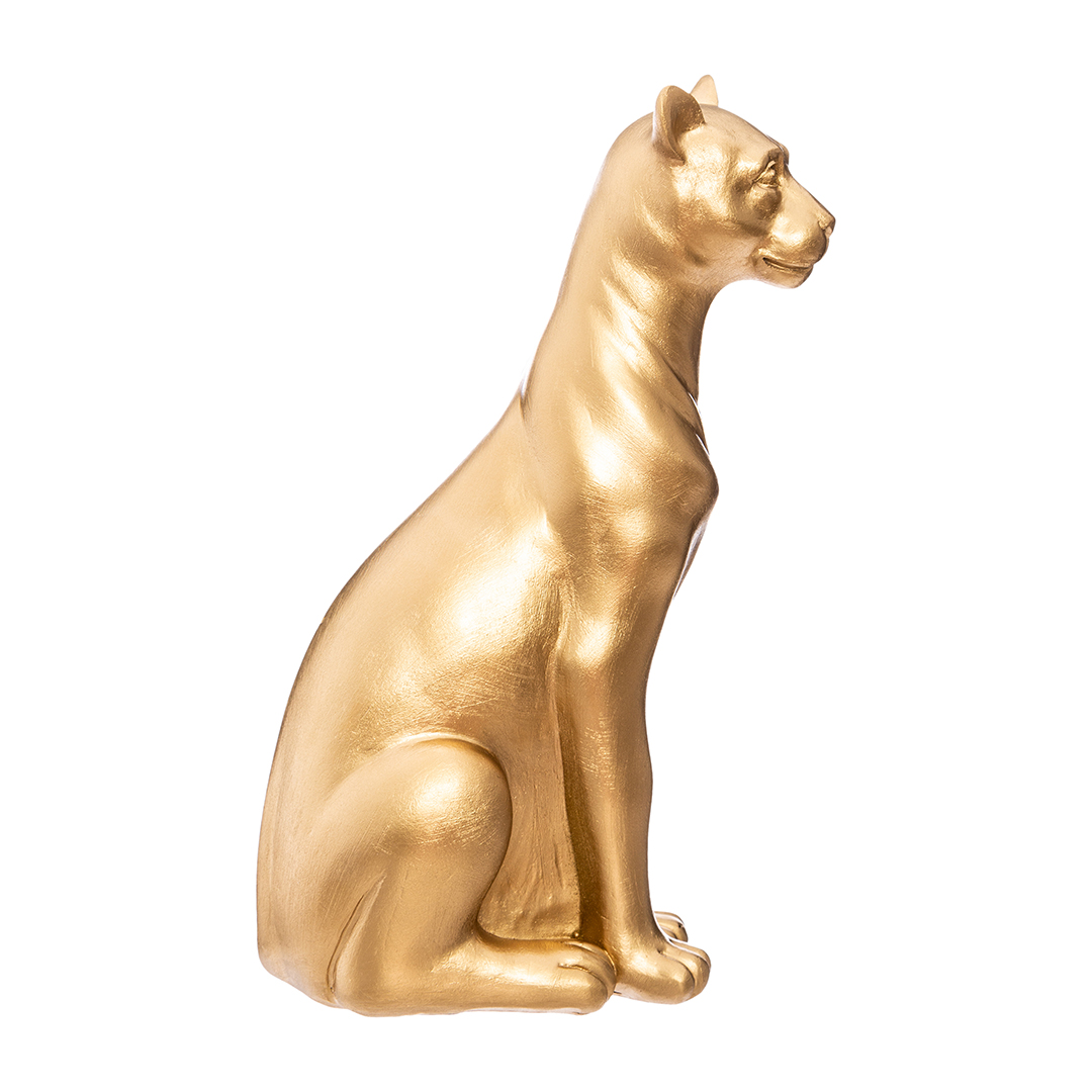 Estatua Pantera Dorada 23Cm