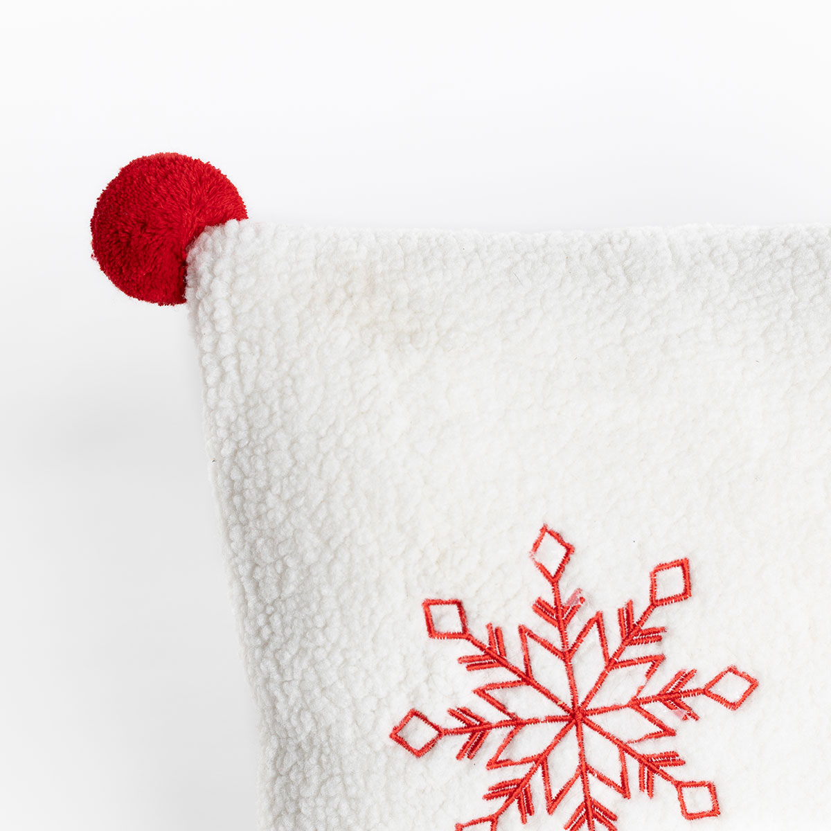 Almohada copos de nieve sherpa 30x50cm