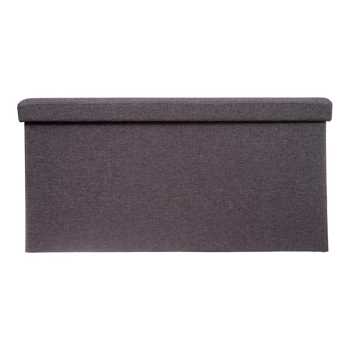 Puf De Almacenaje Gris Oscuro 76x37.5