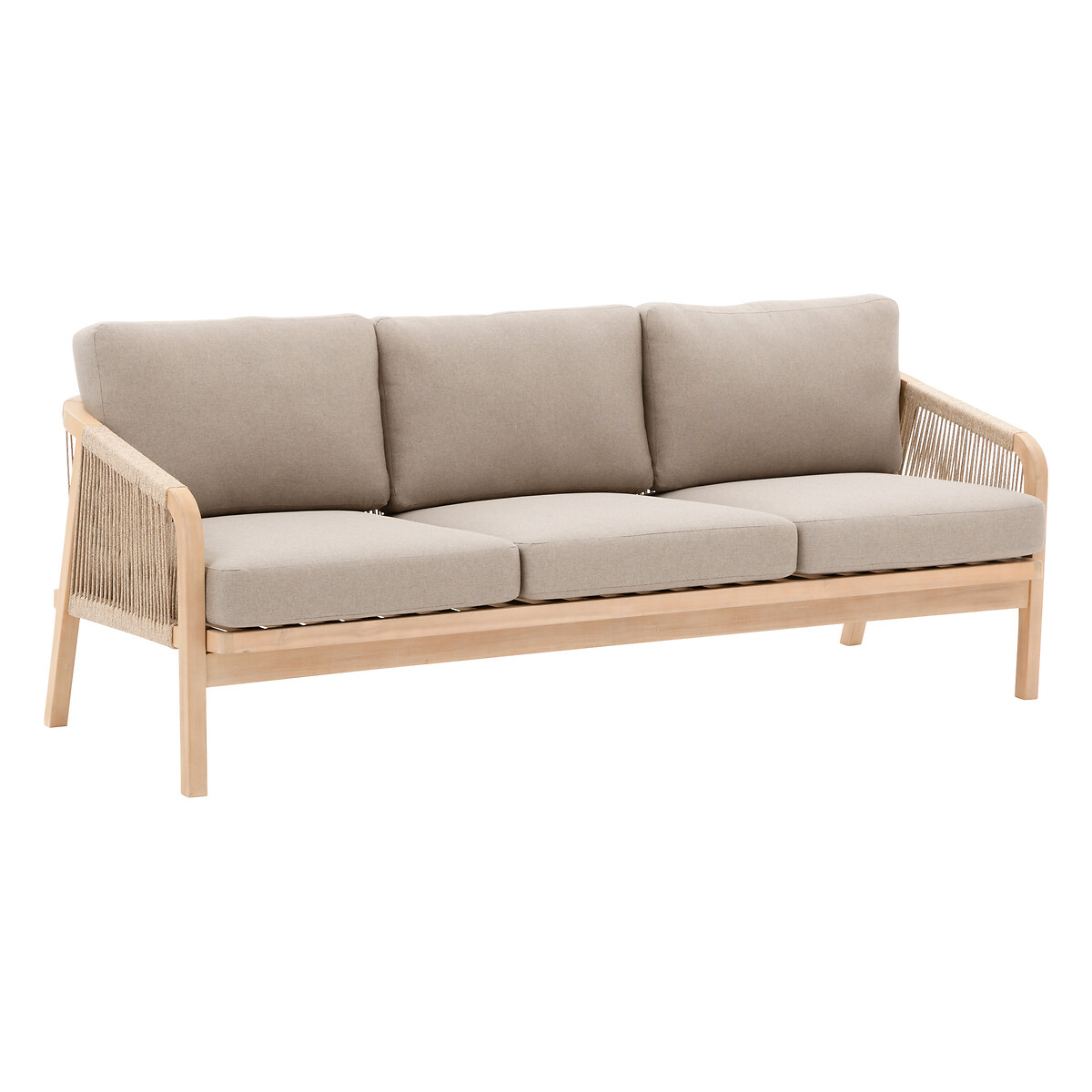 Juego de jardín PAPOUASIE gris de madera acacia