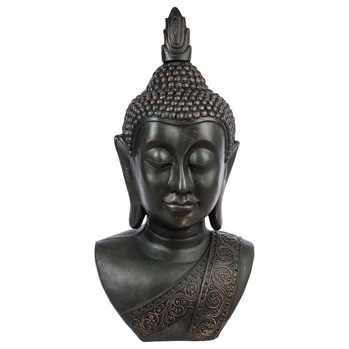 Estatua Cabeza De Buda Gris 113Cm