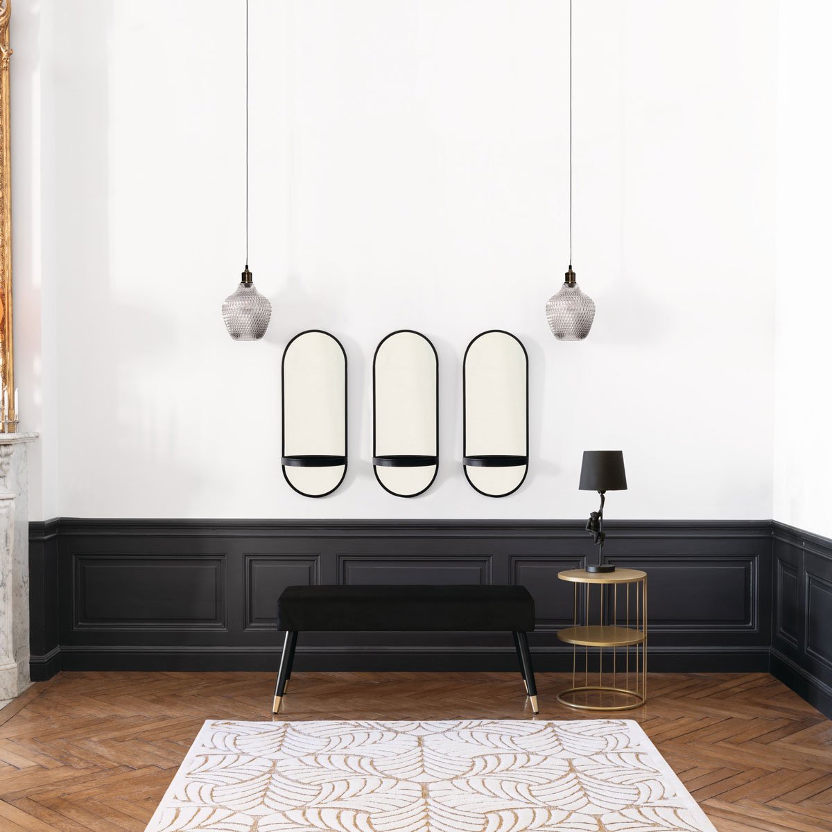 Mesa Auxiliar Kobu Dorada 36x52Cm 