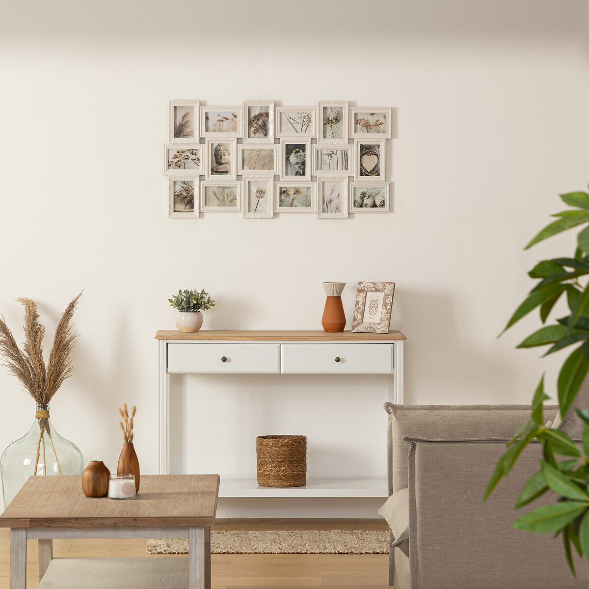 Marco De Fotos Múltiple 18Fotos 53x103Cm