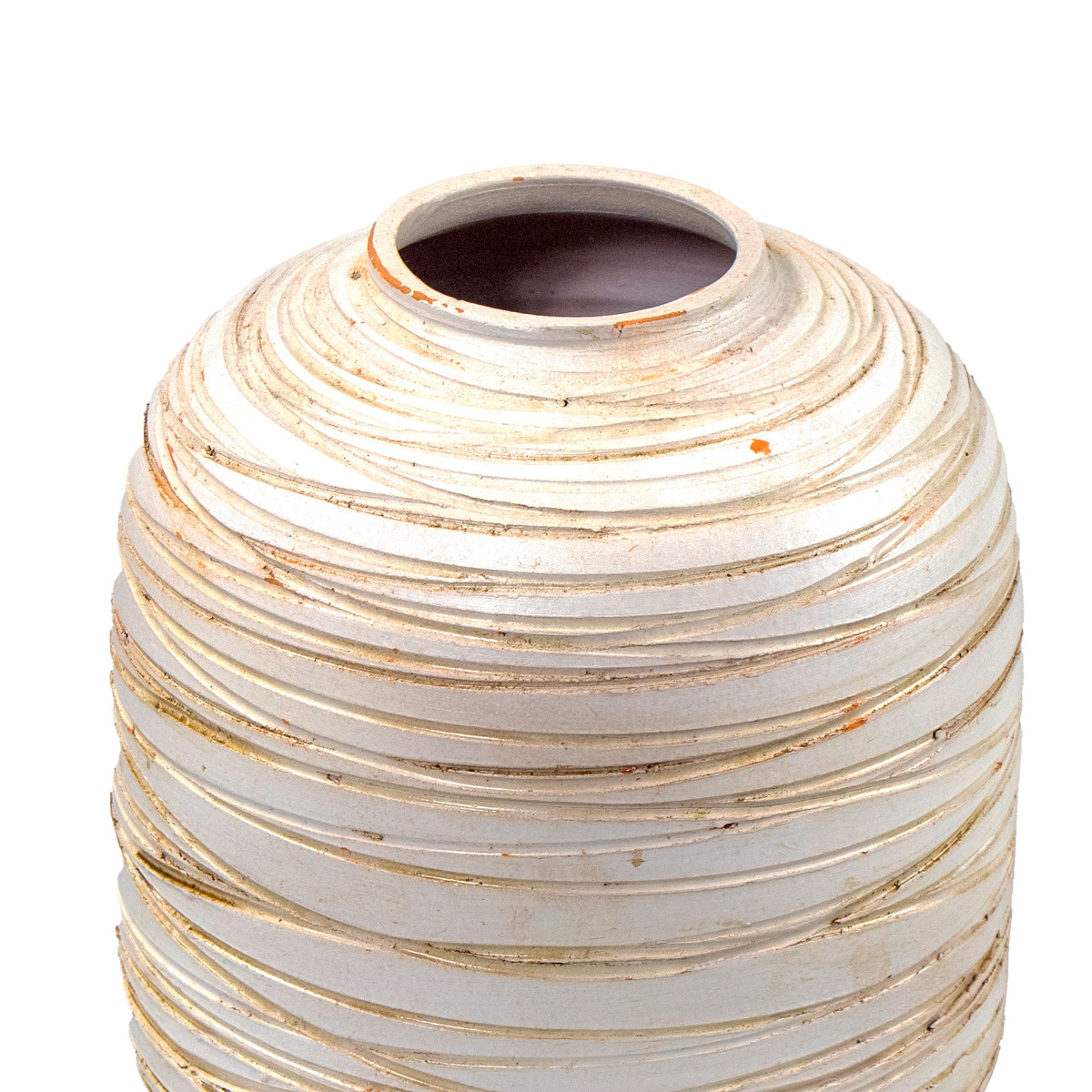 Jarrón Rayas Beige 24Cm