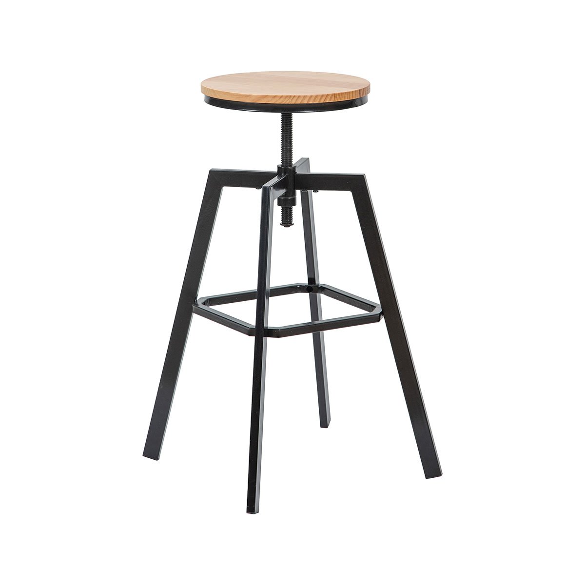 Taburete de bar regulable MOCKA negro