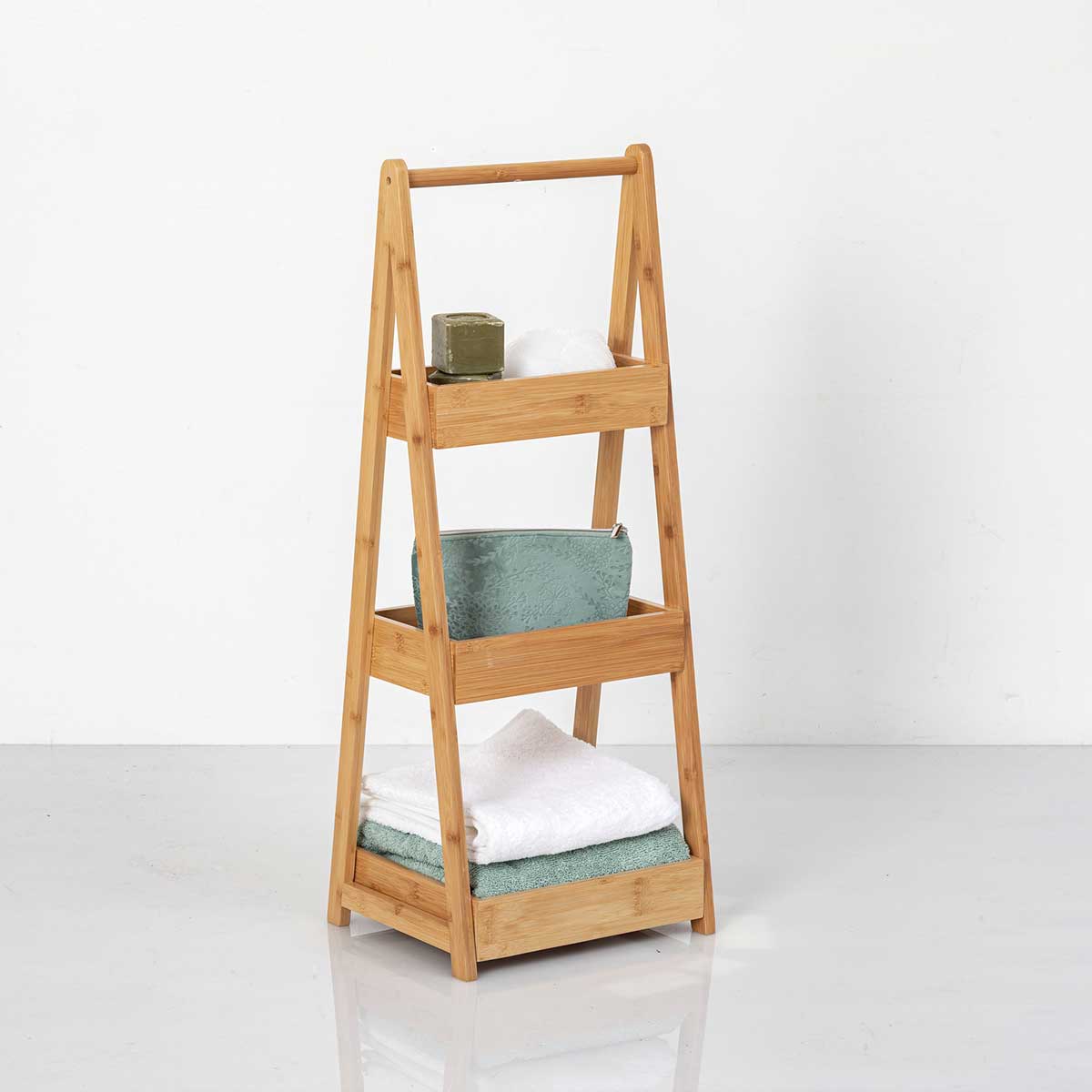 Estantería C/3 Estantes Bambú 30x25.5x78