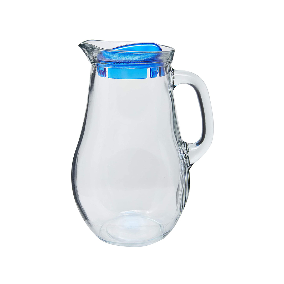 Jarra Bistro C/Tapa De Plástico Azul 