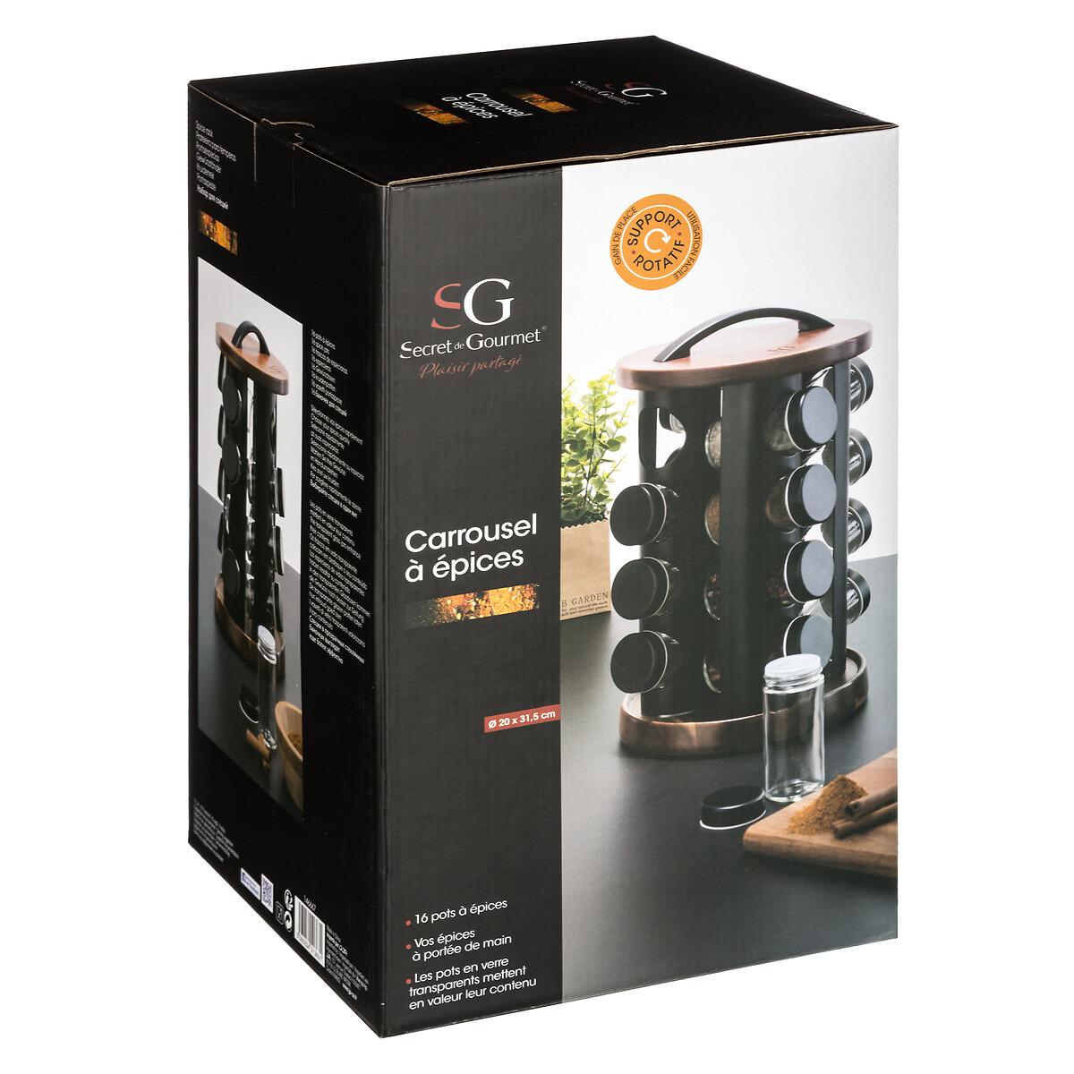 Juego 16 Tarros De Especias C/Soporte