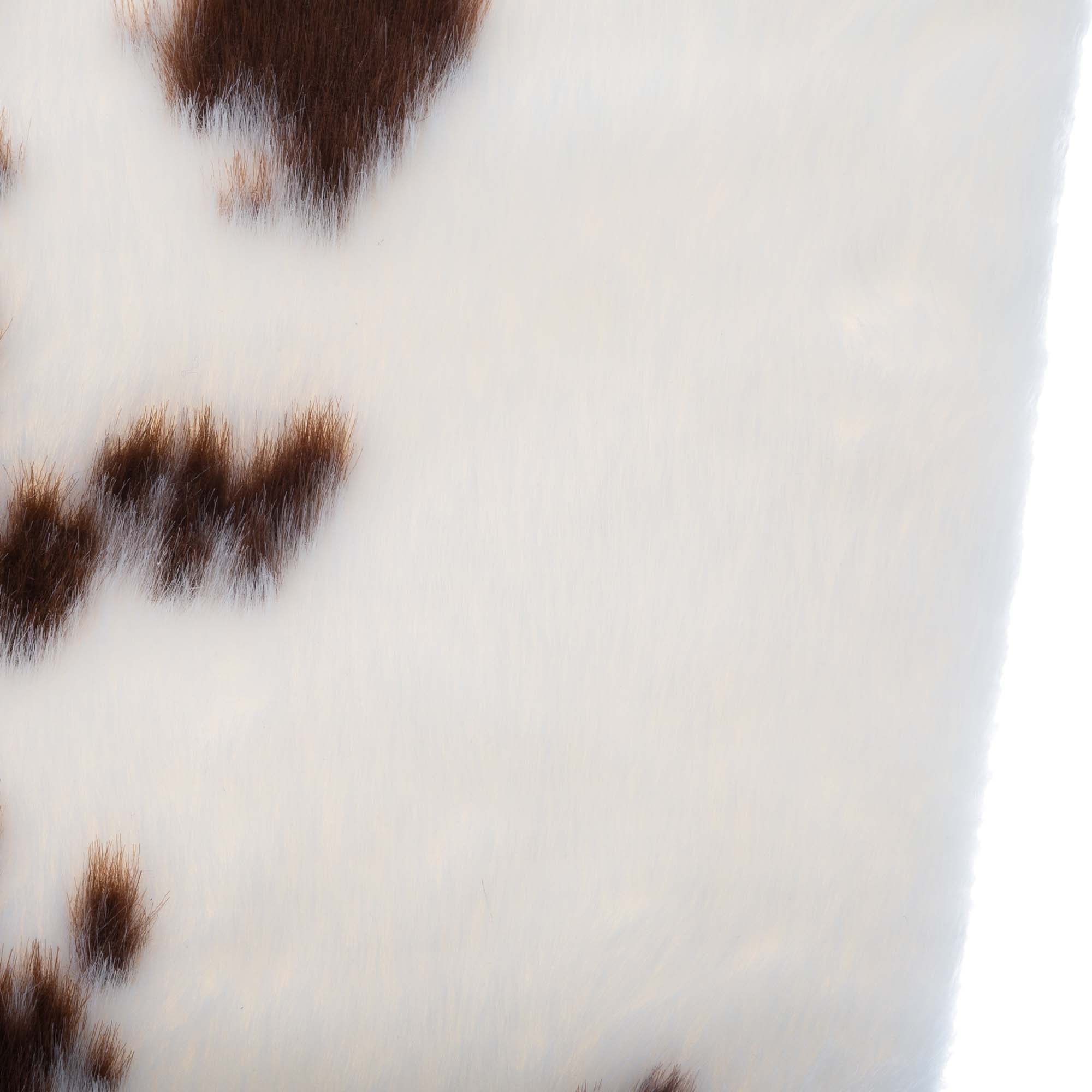 Alfombra Vache Blanco/Marr&oacute;n 94x100Cm