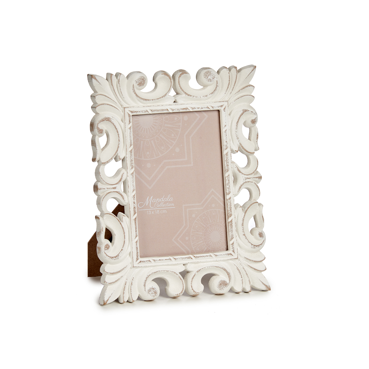 Portarretrato Blanco De Madera 13x18Cm