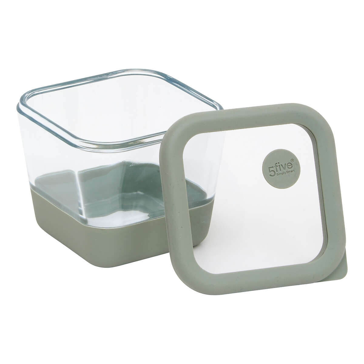 Caja cuadrada SILIGLASS gris 0,5L