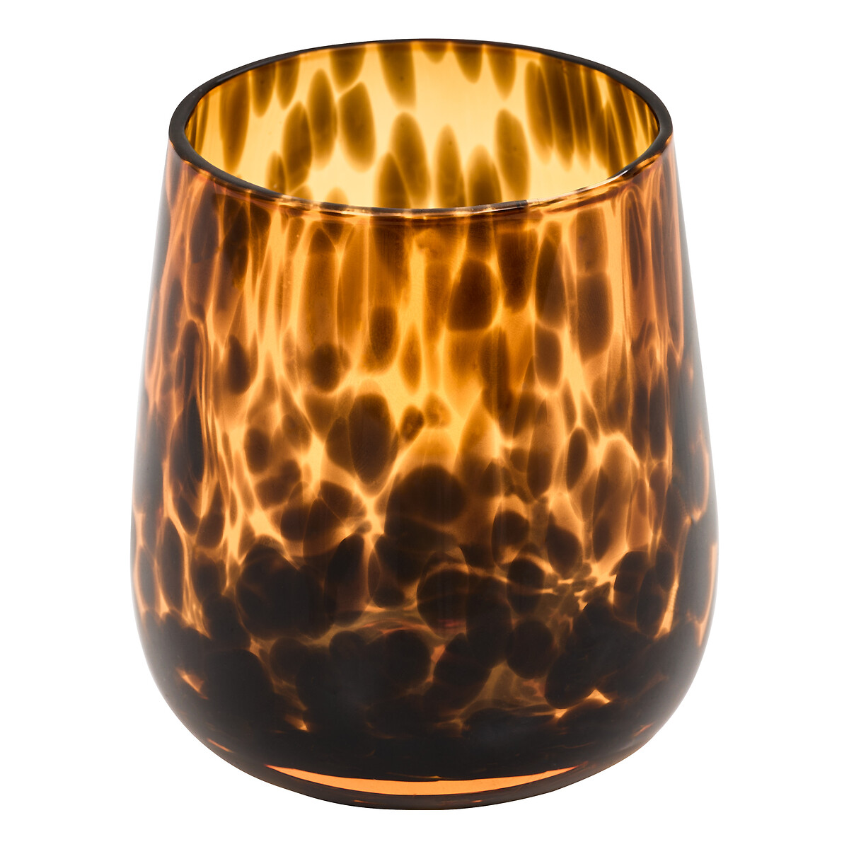 Vaso para cepillo de dientes DOTTY marr&oacute;n D8x9cm