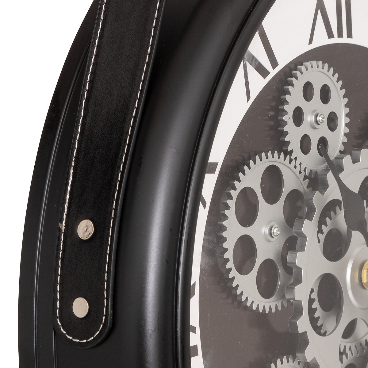 Reloj De Pared Peter Negro Con Asa