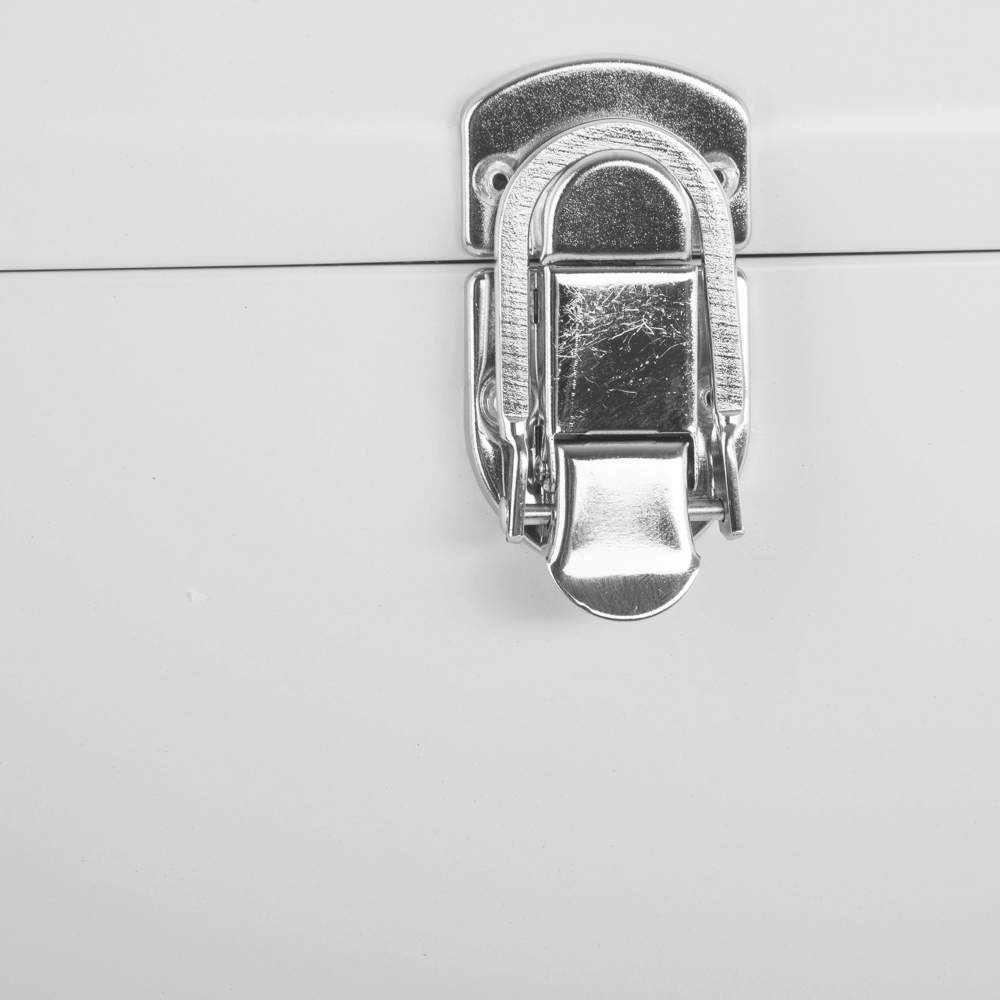 Baúl De Metal Blanco Tam.2/2 47x28x19Cm