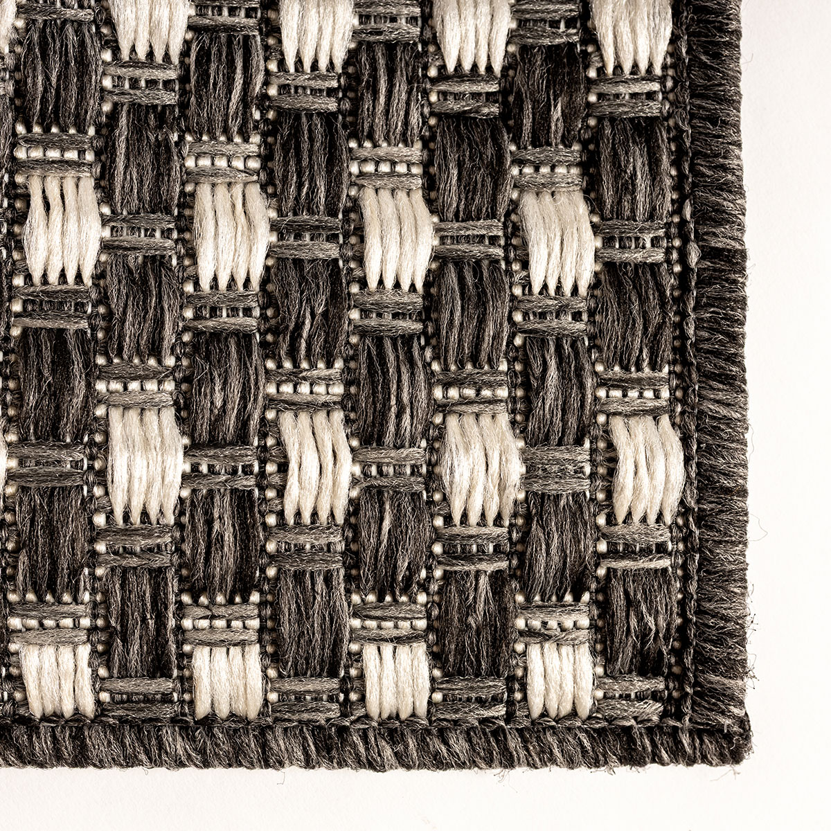 Alfombra trenzada gris 120x170cm