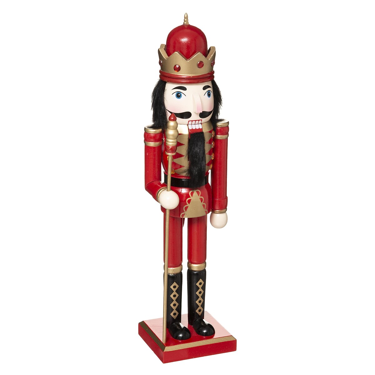 Figura Soldado De Chumbo Vermelho Em Madeira 38cm