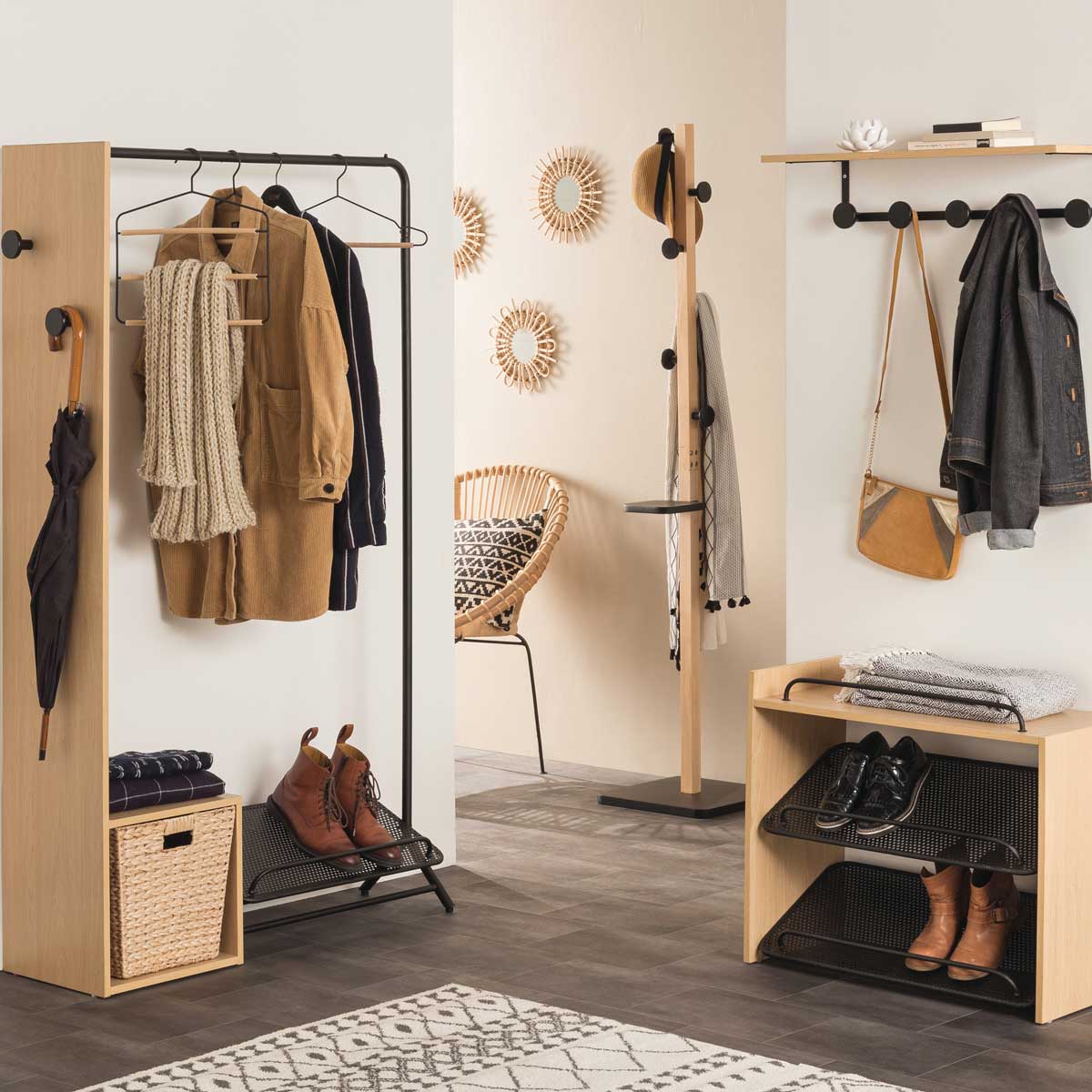 Caja De Almacenaje Rafia Natural 31x31Cm