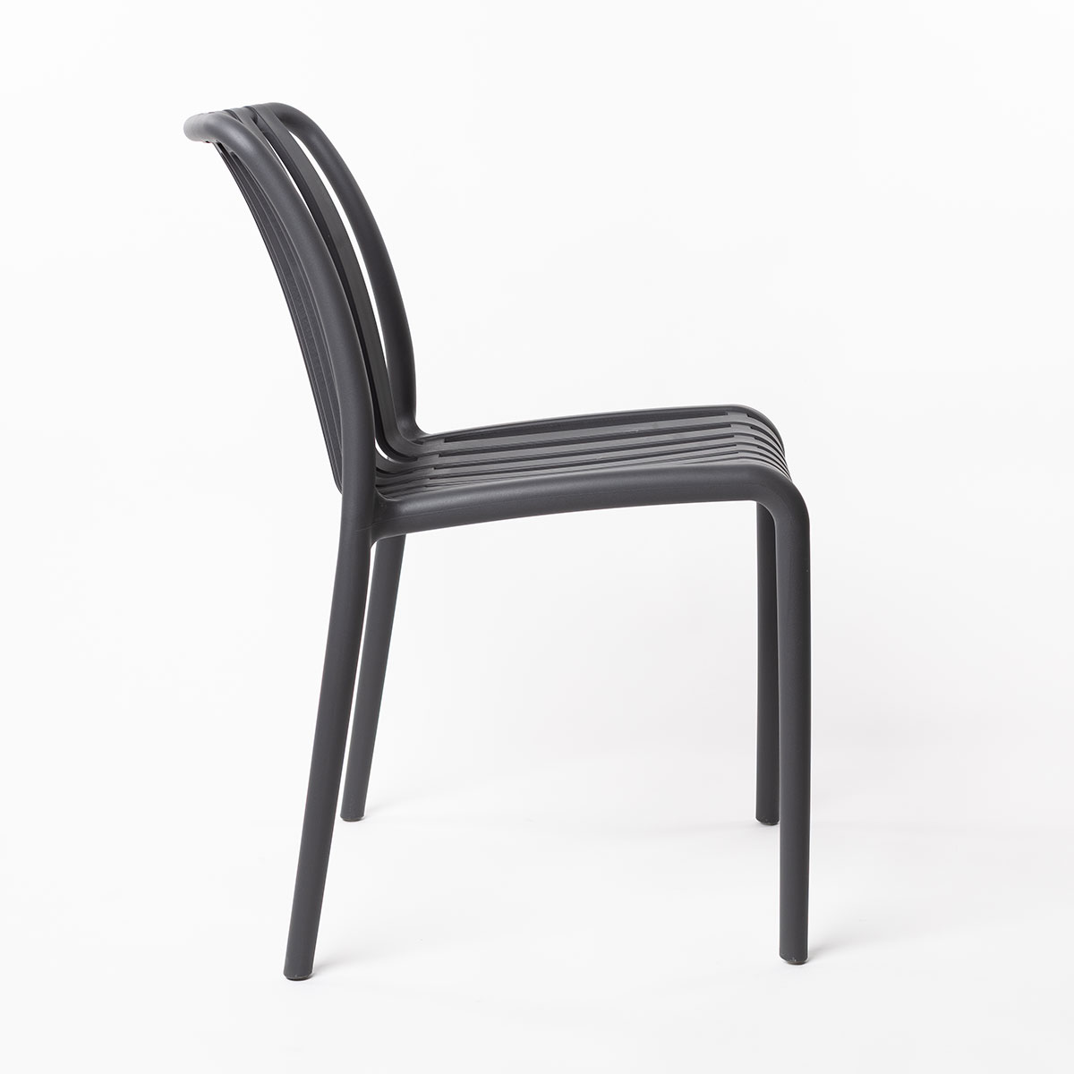 Silla Apilable Gris Antracite