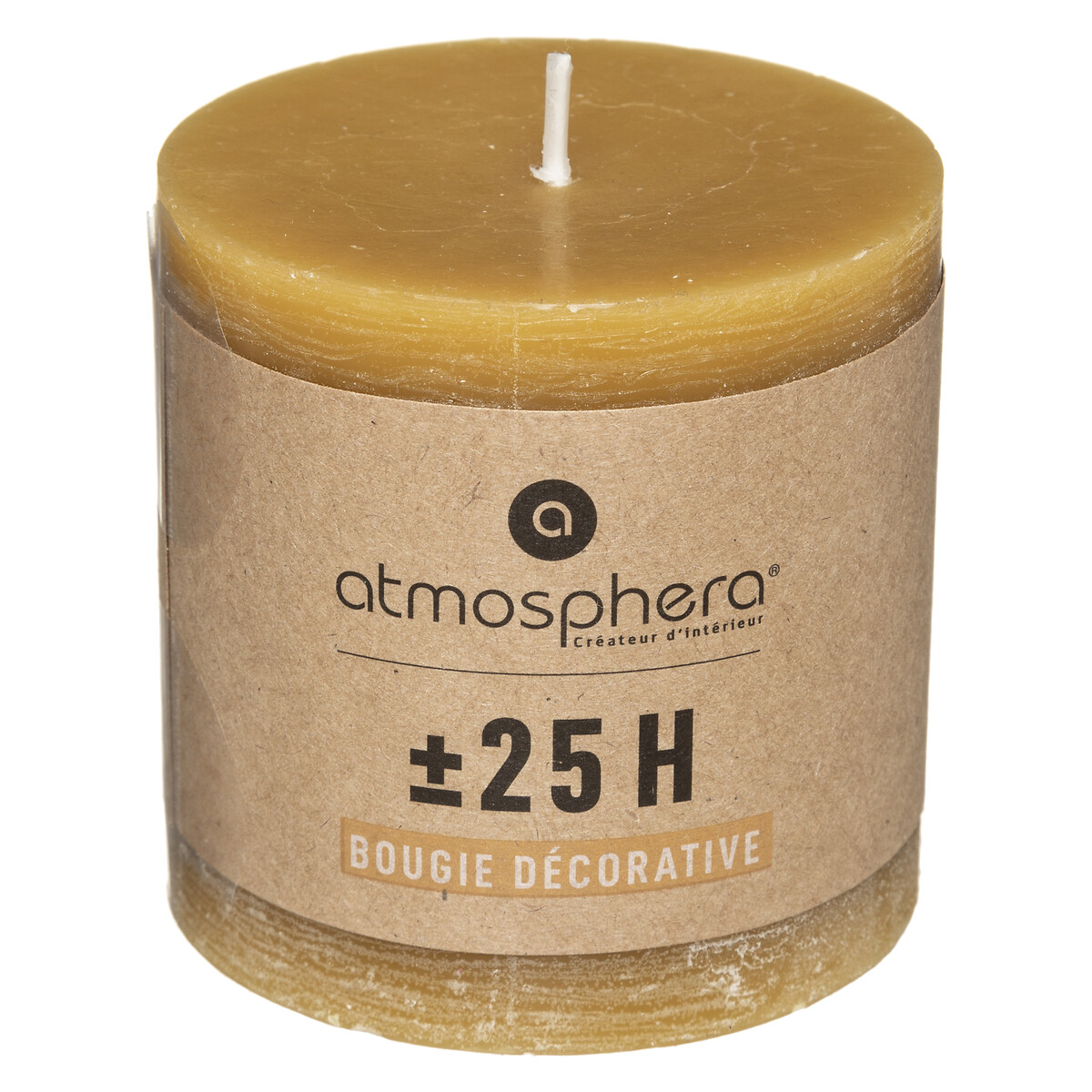 Vela Rústica Amarilla 6.7x7Cm