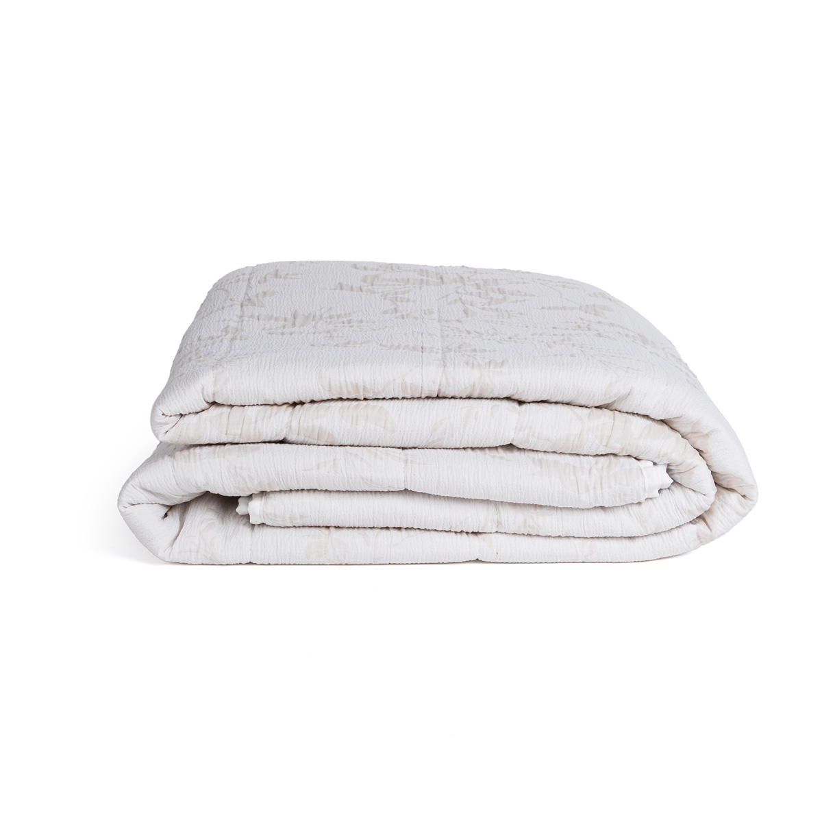 Colcha hojas AUREN beige 250x270cm