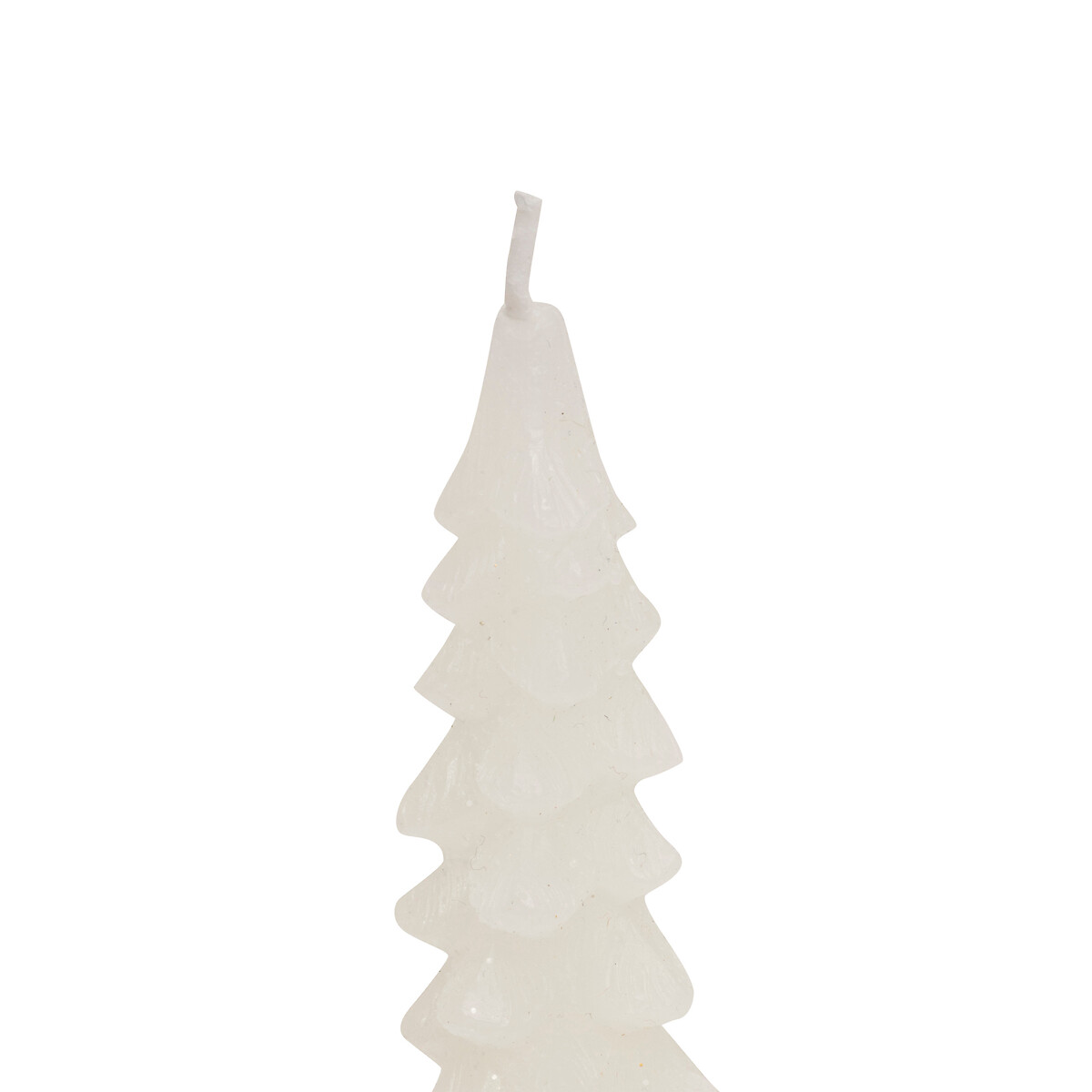 Set de 2 velas &aacute;rbol de Navidad blancas 25cm 