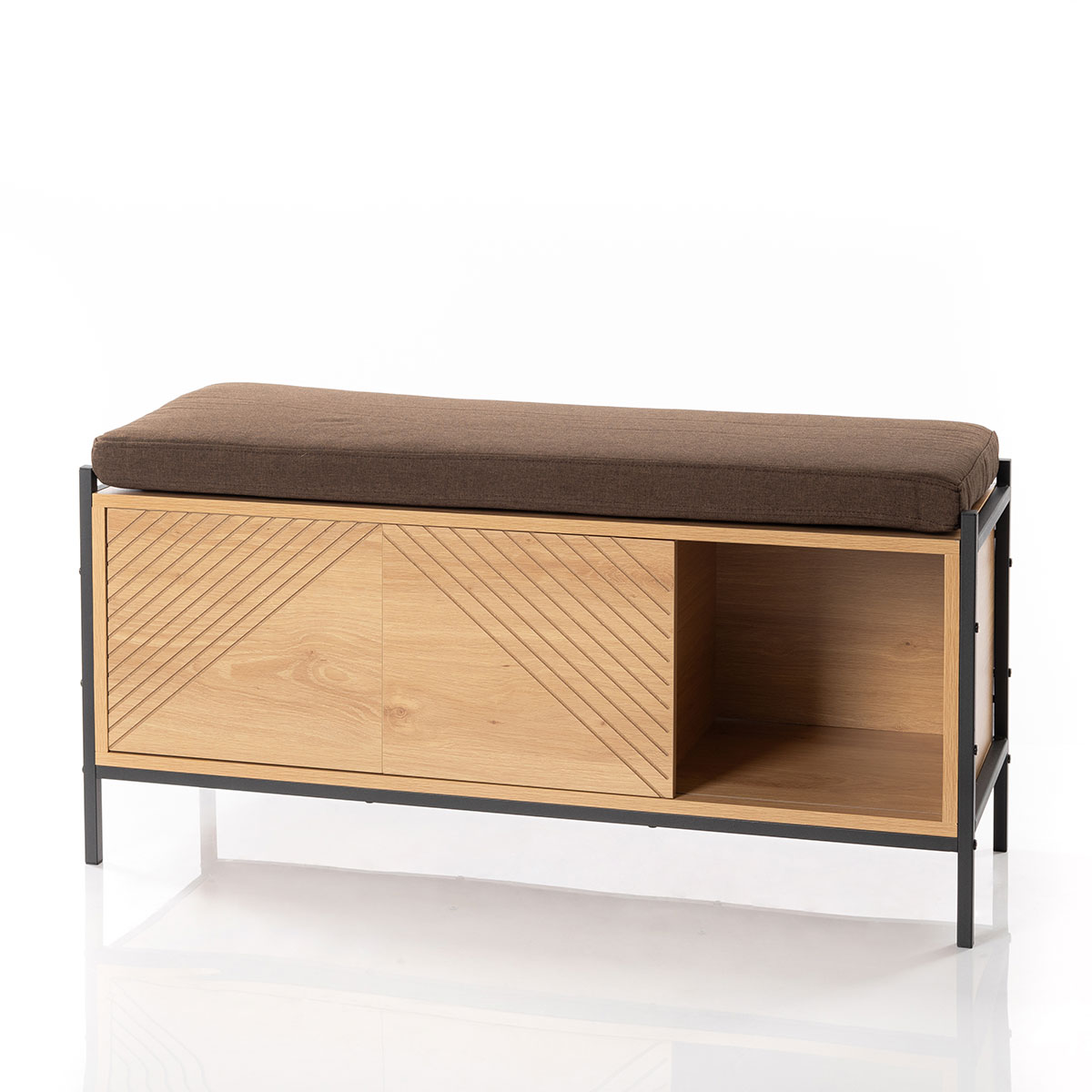 Banco Con Almacenaje Marrón Elemental