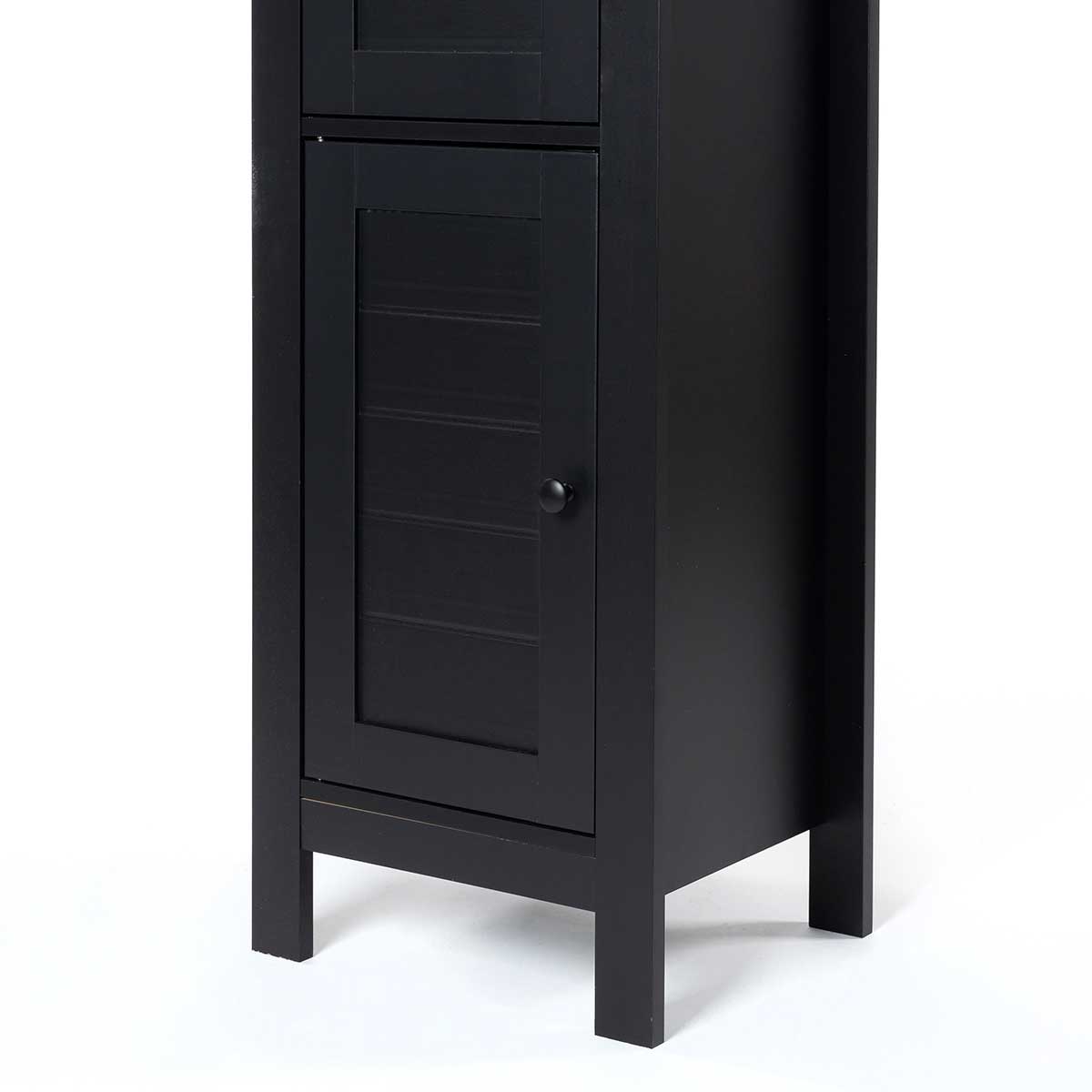 Armario bajo wc ROMA negro y márron 83cm