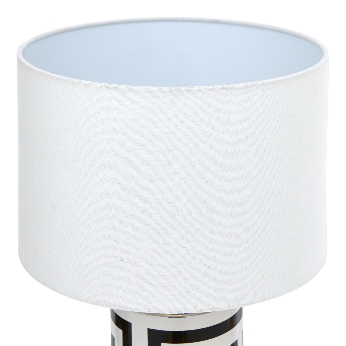 L&aacute;mpara de mesa negro y blanco de cer&aacute;mica 50cm