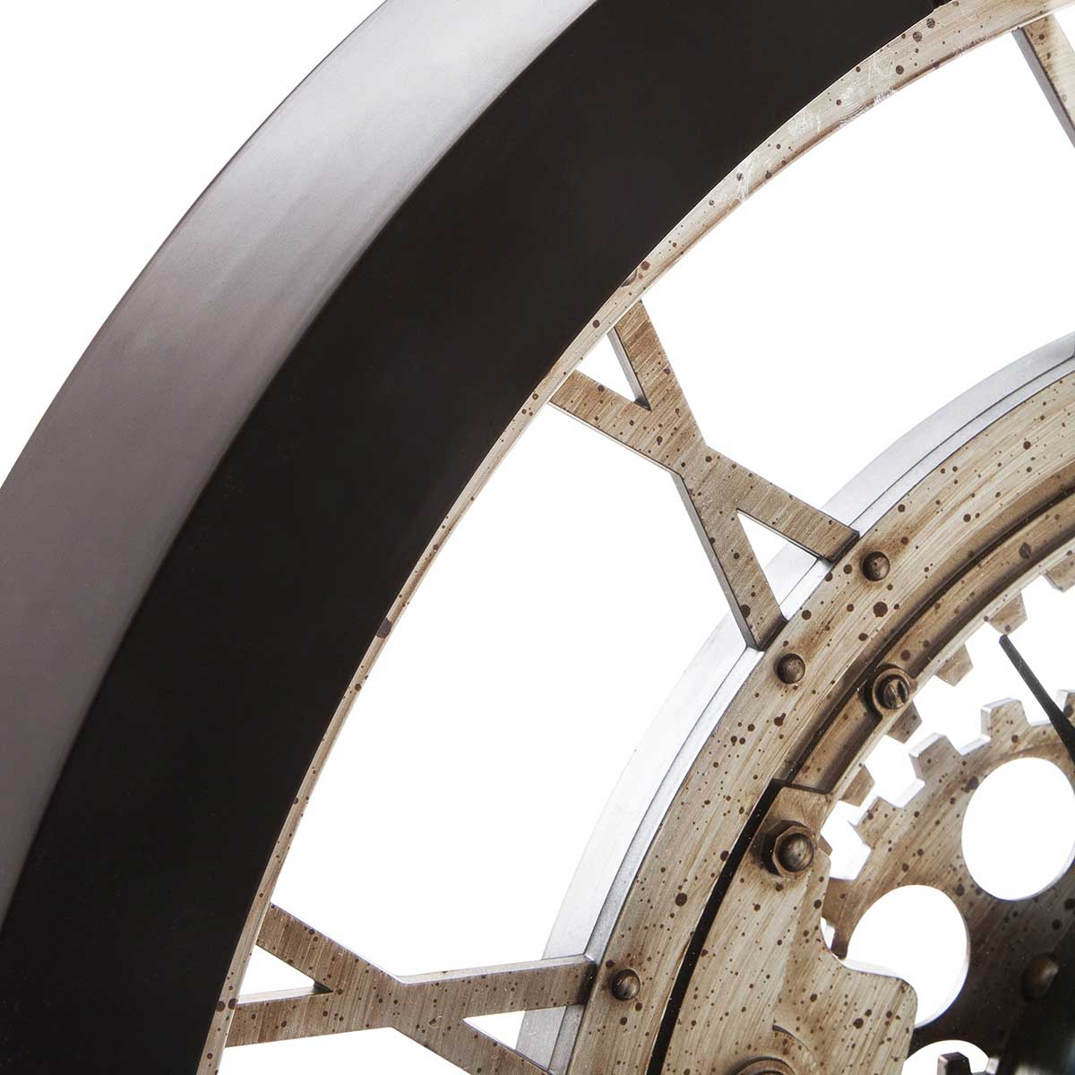 Reloj de pared negro mecanismo VINTAGE 61cm