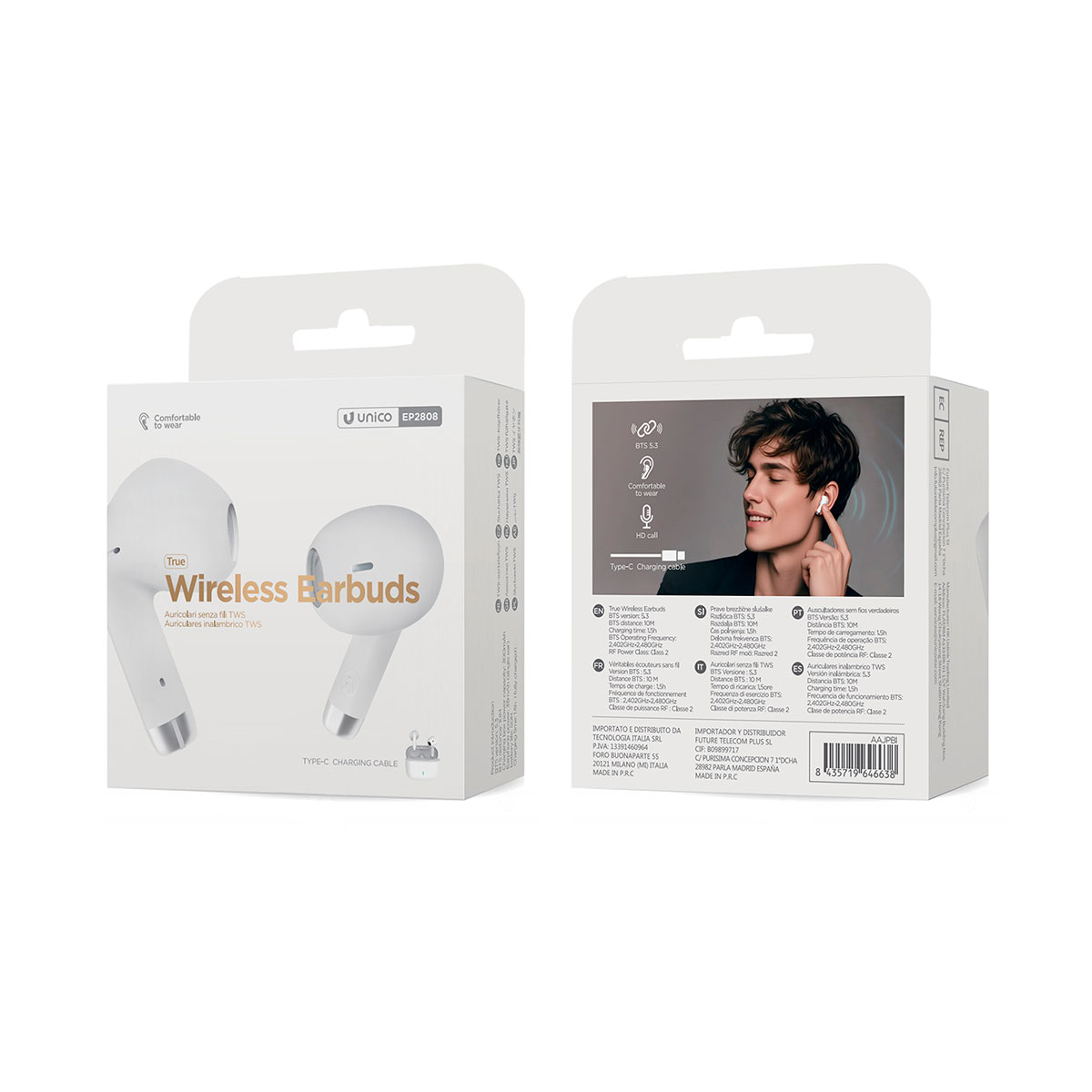 Auriculares Bluetooth Blanco