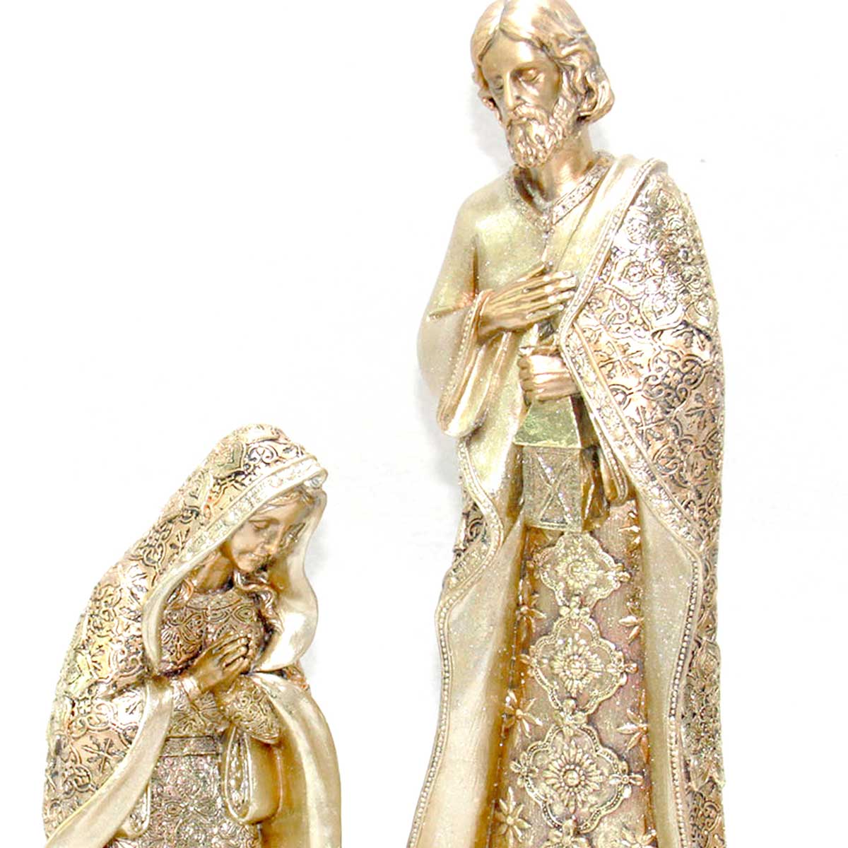 Pesebre Con 3 Figuras Doradas 44cm