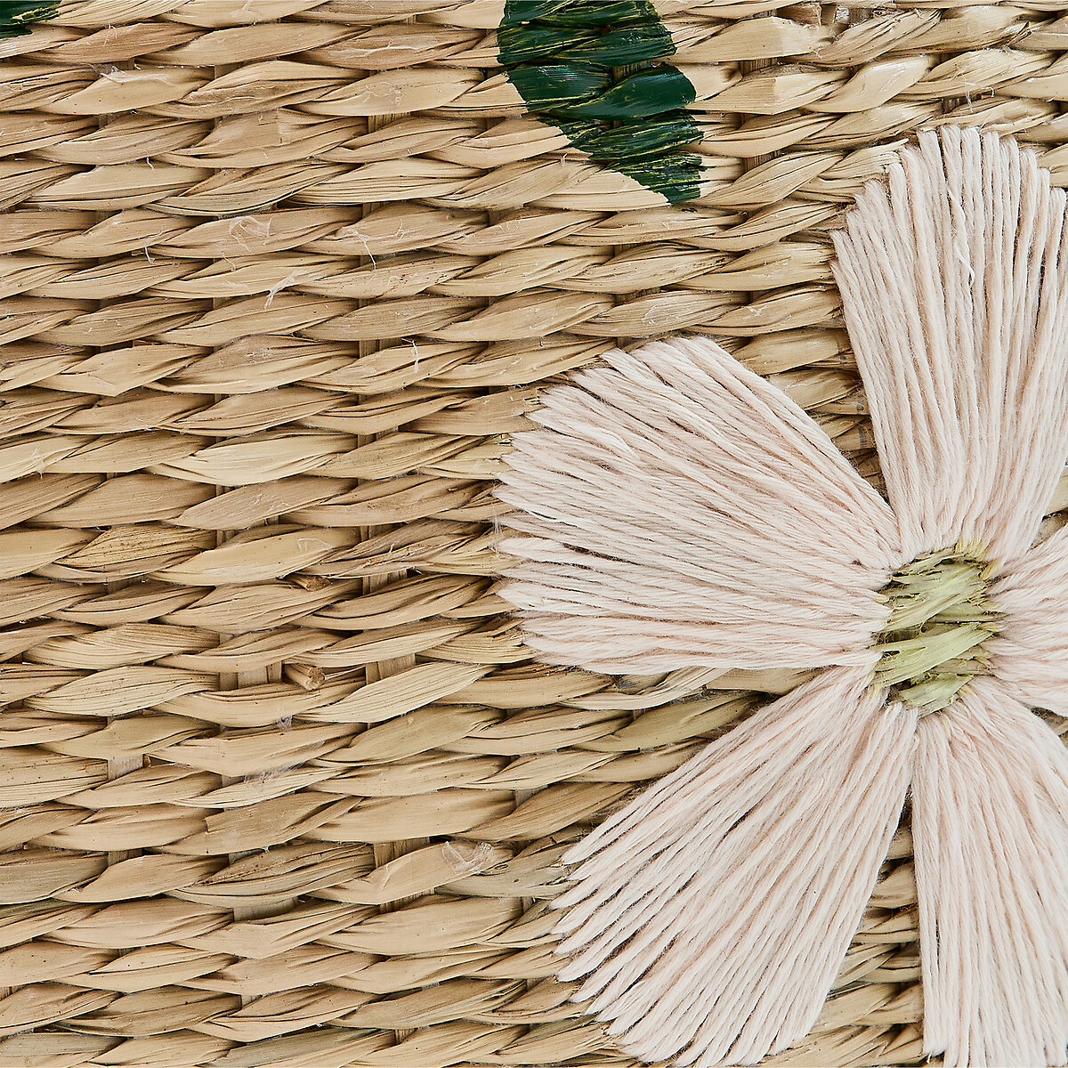 Cesto SAUV bordado con flores 35cm