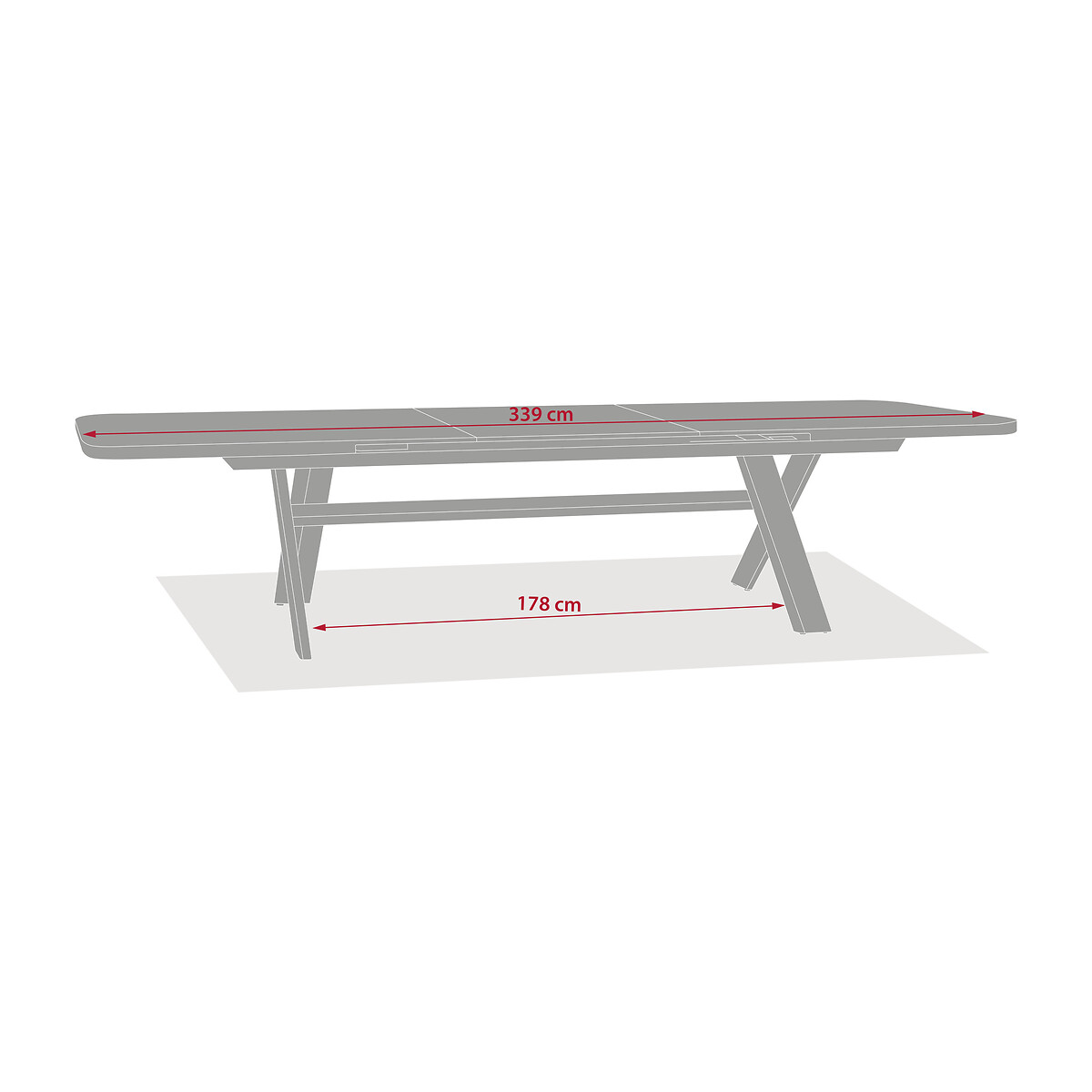 Mesa extensible autom&aacute;tica VOLUPTY 12 plazas