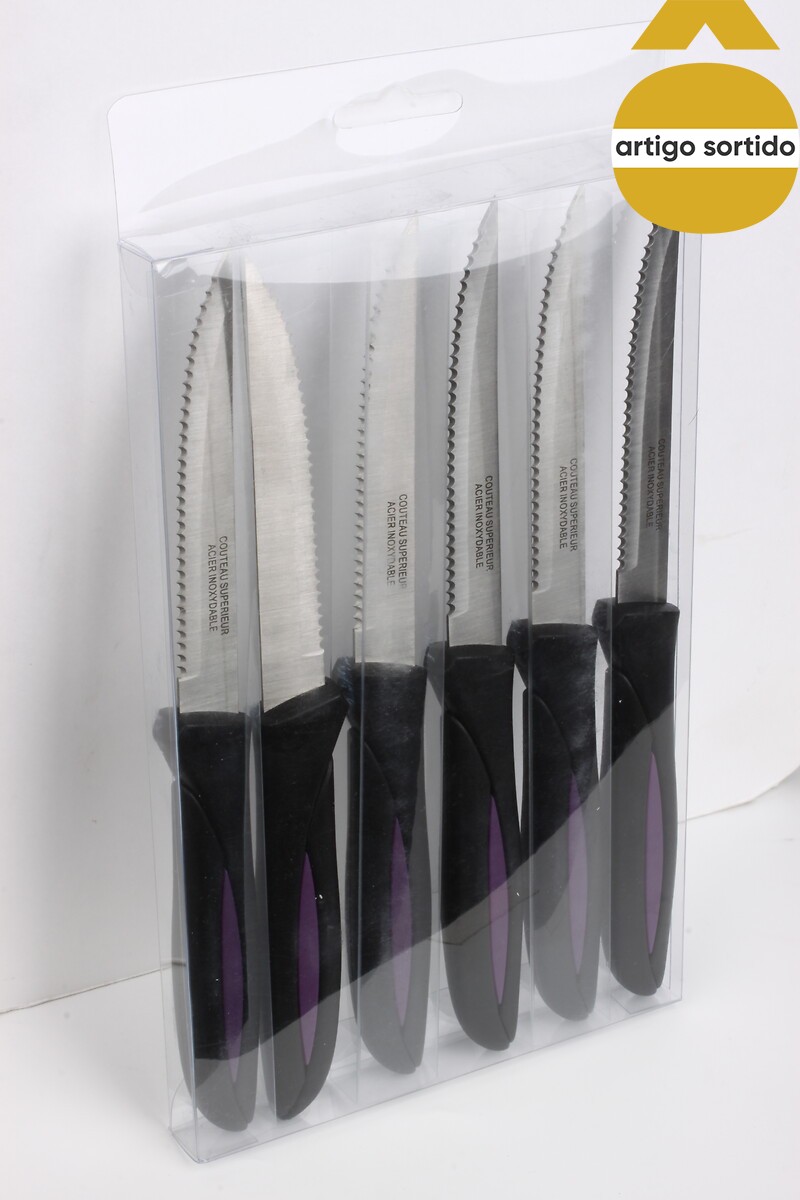 Conjunto De 6 Facas Para Carne