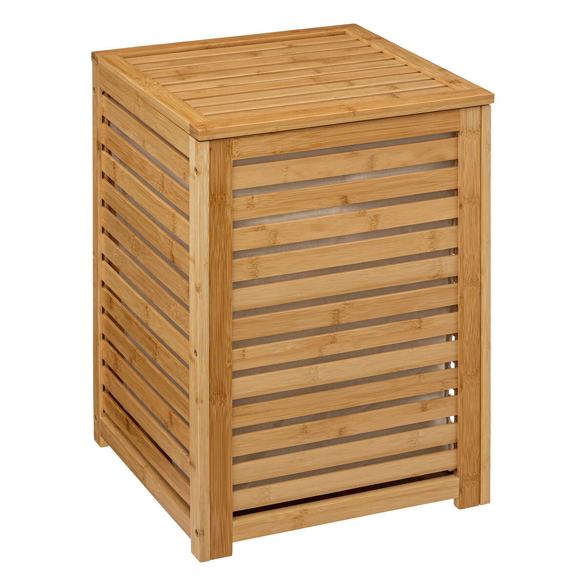 Cesto WC Bambu Forrado com Tecido