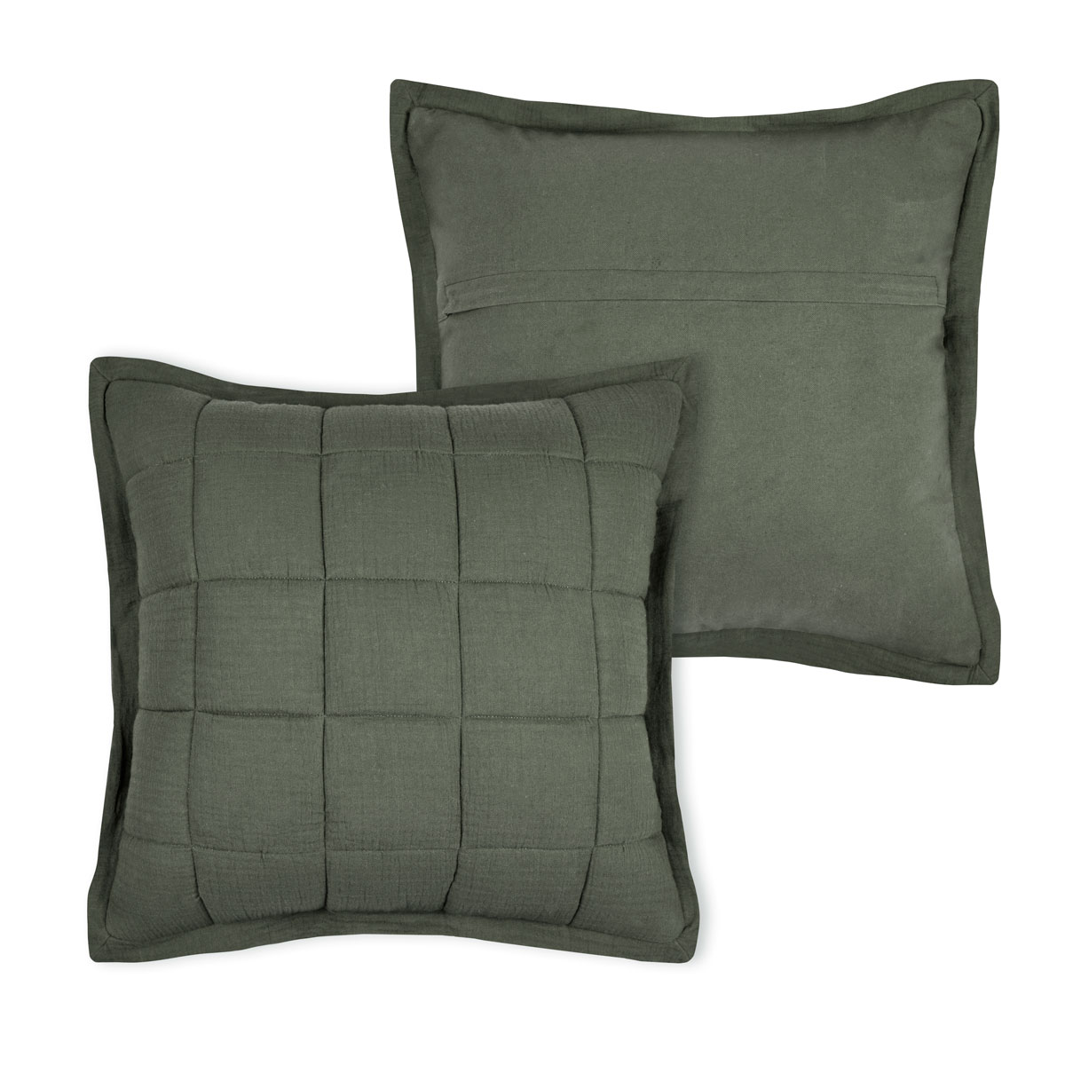 Coj&iacute;n MALAKITE ELLIE verde caqui 45x45cm