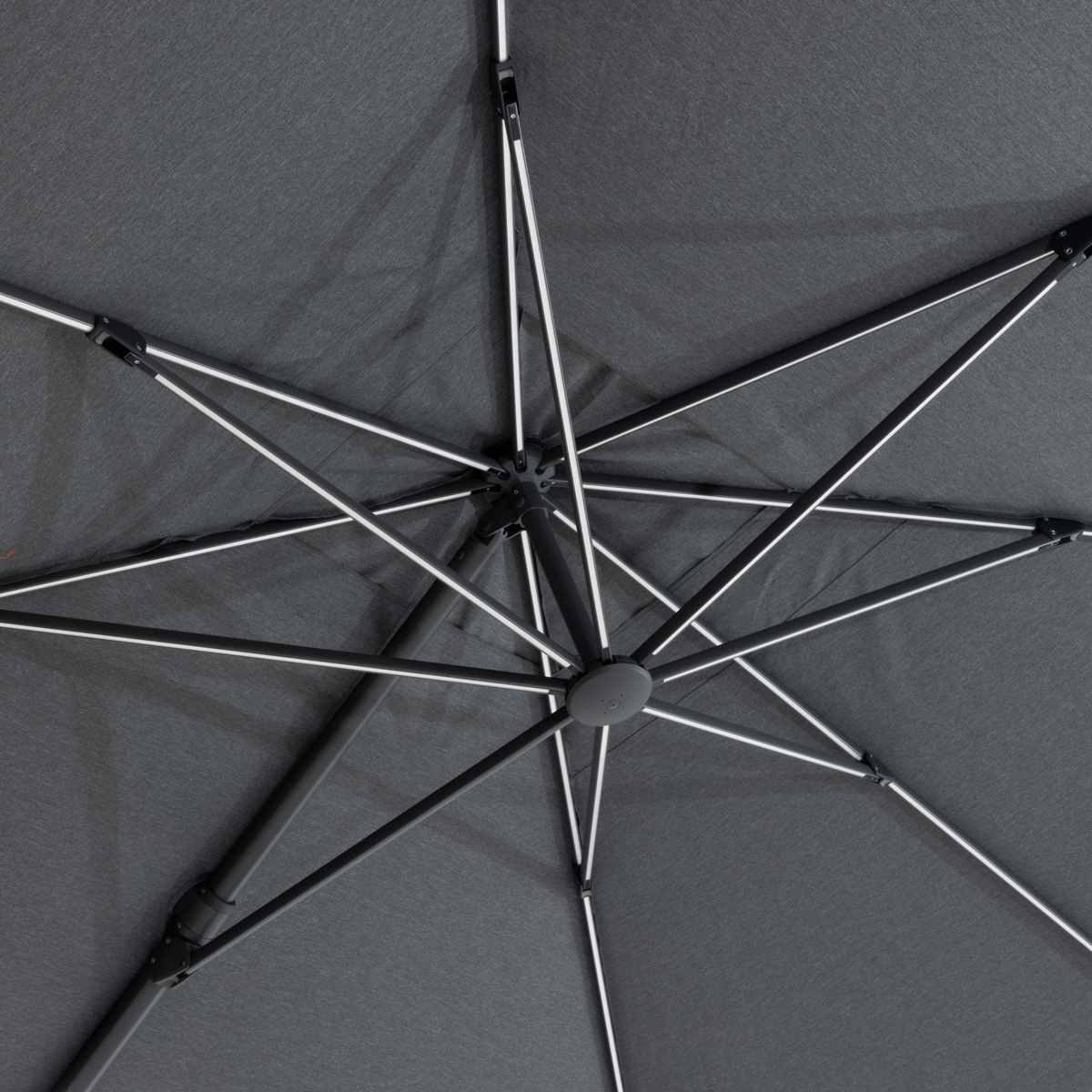 Parasol exc&eacute;ntrico MELHIA led gris grafito 