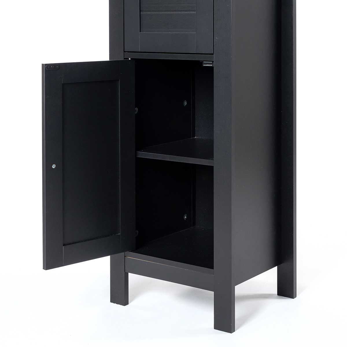 Armario bajo wc ROMA negro y márron 83cm