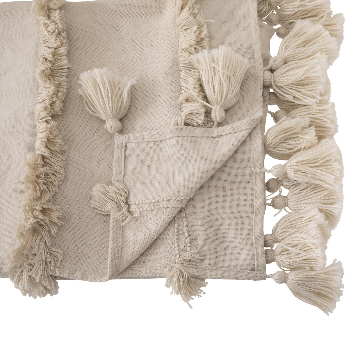 Manta Sea View C/Flecos Beige 130x180Cm