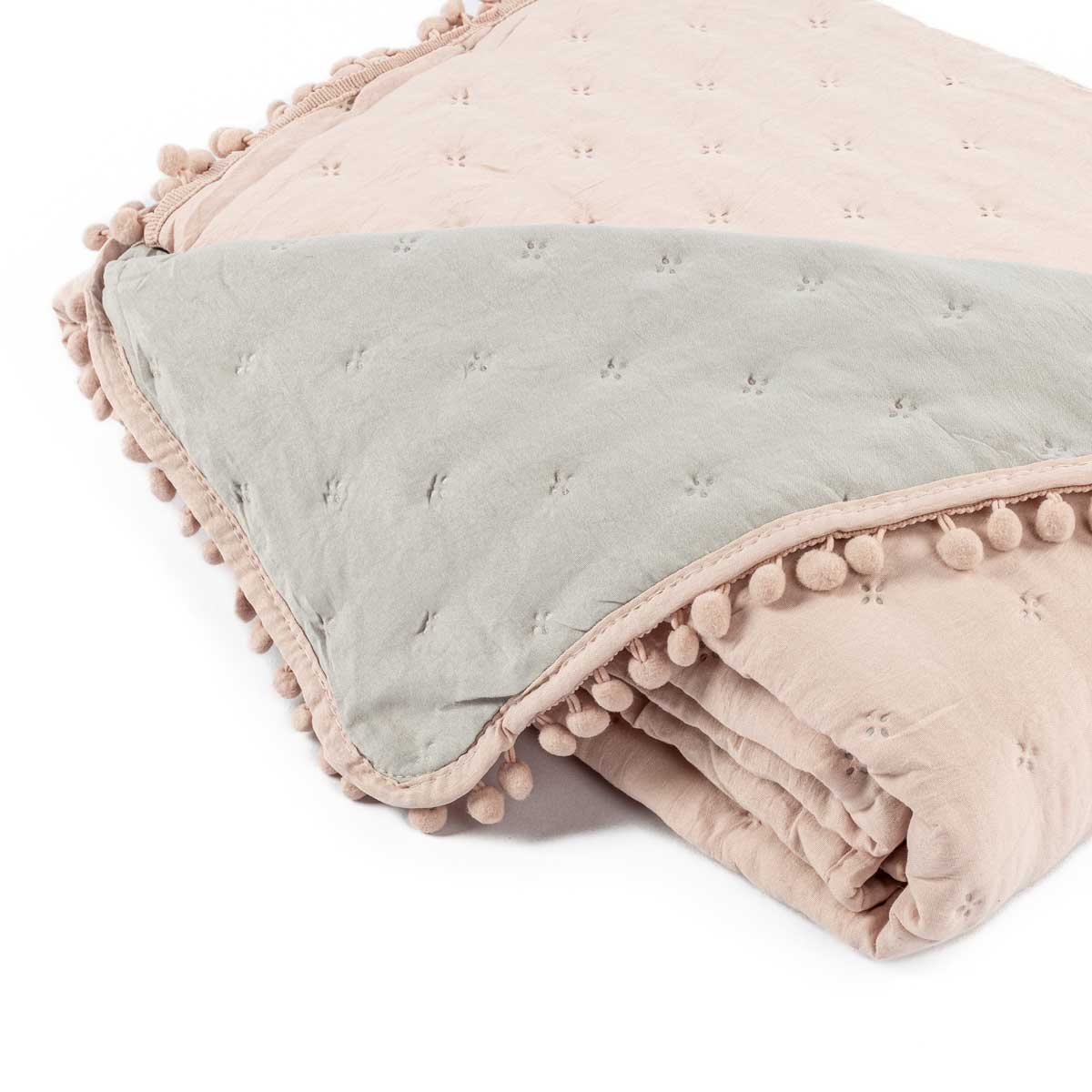Edredón Bear Rosa/Gris Revers. 140x220Cm