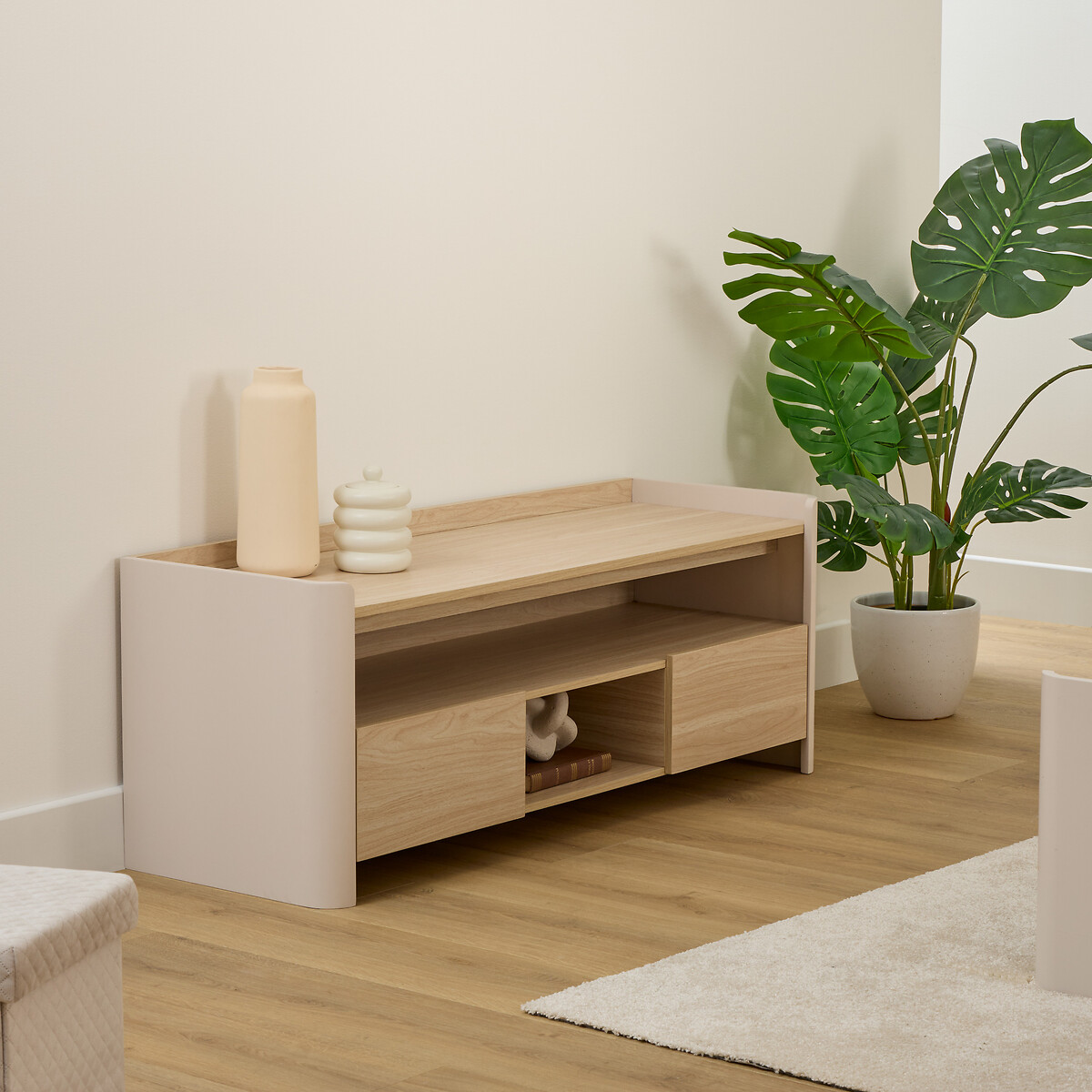 Mueble de tv ROUNDY marfil