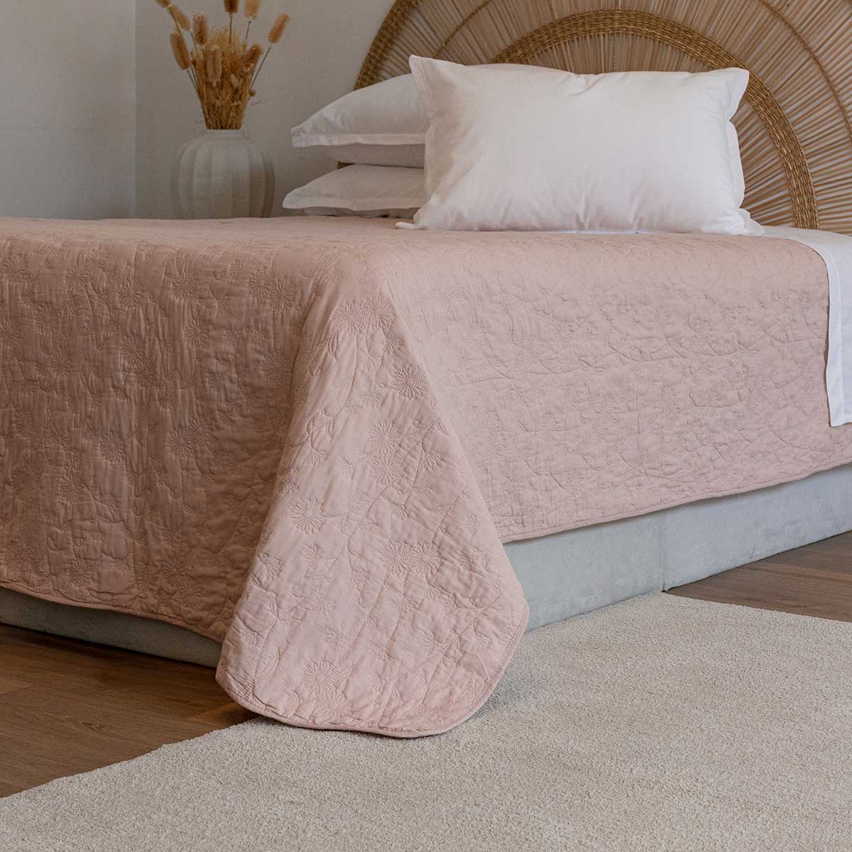 Colcha rosa DAISY 220x240cm