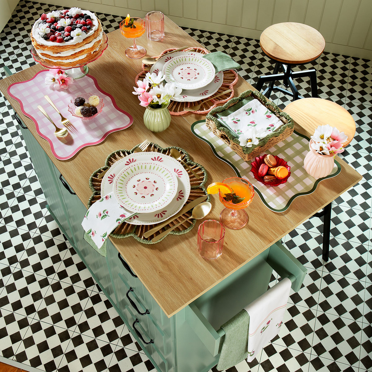 Mantel individual BLOOMY beige 38cm