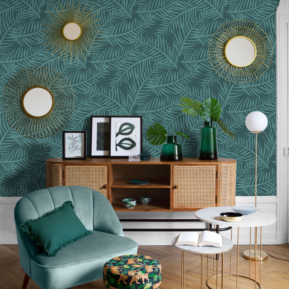 Mesa Auxiliar Garance Blanca De Mármol 55x60cm