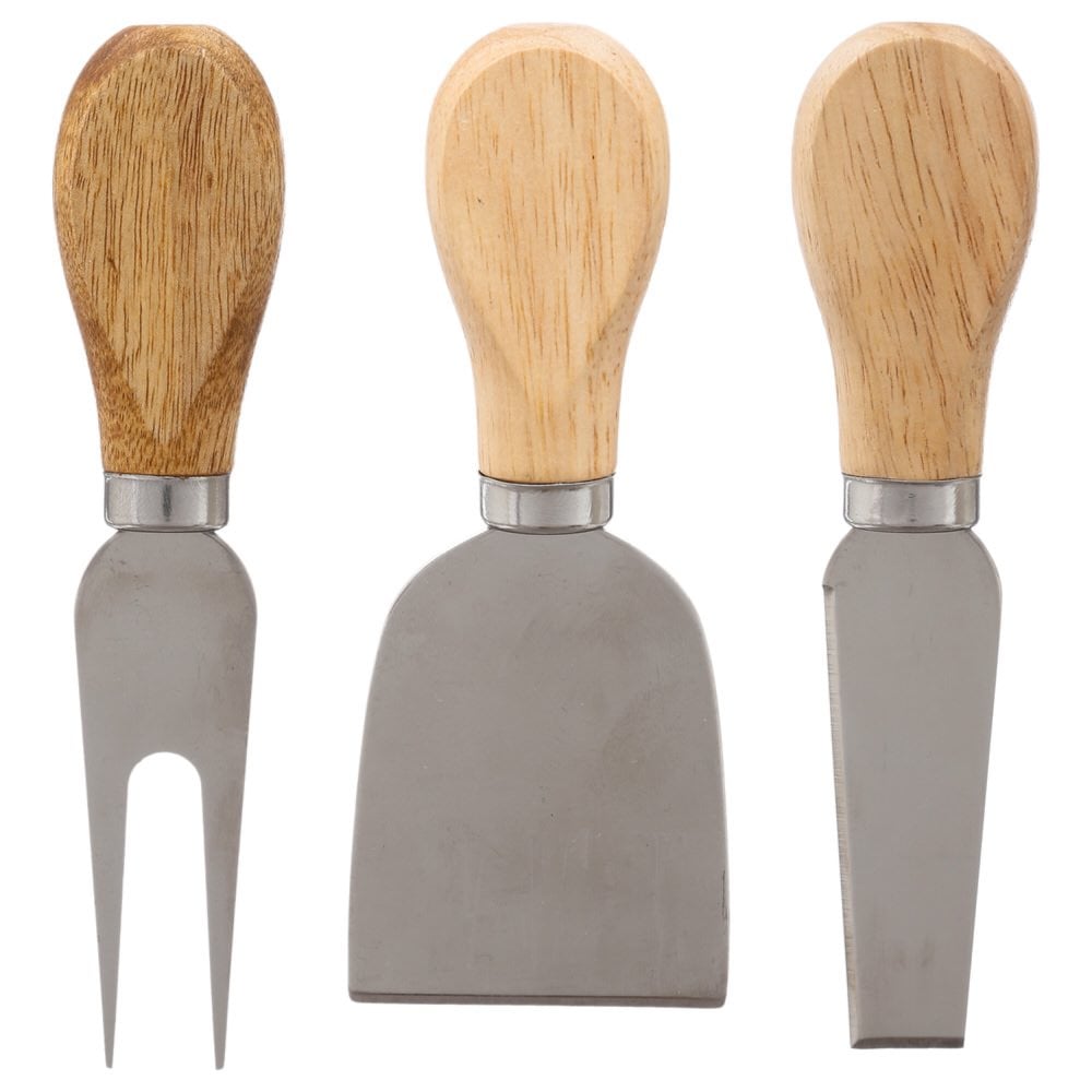 Tabla de quesos c/3 cuchillos 16x32cm 