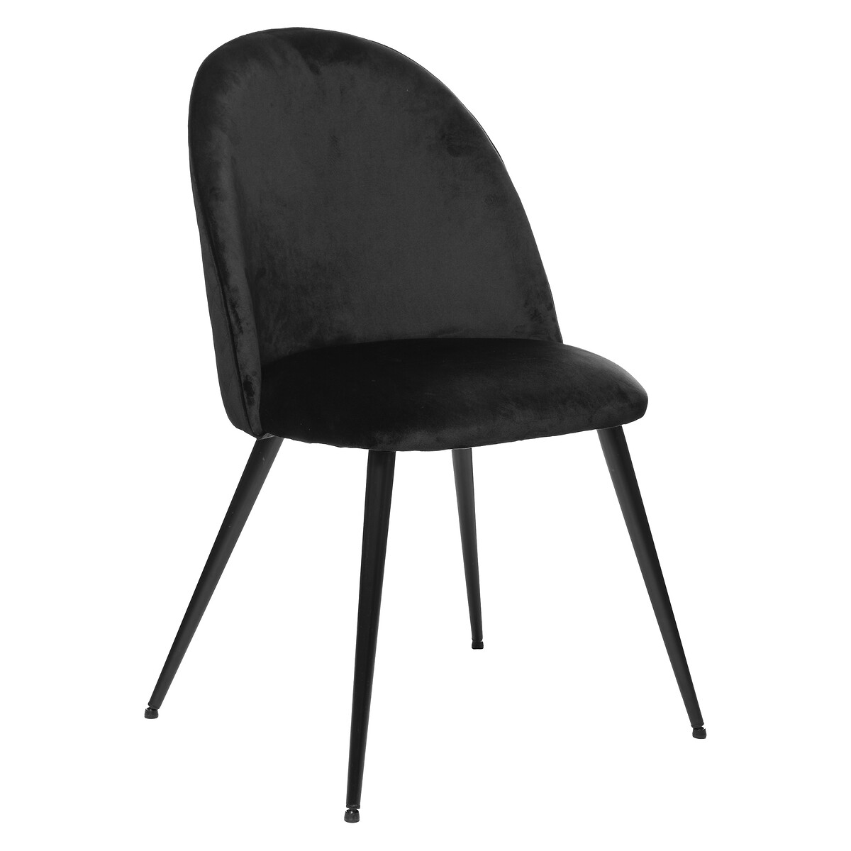 Silla SLANO negra de terciopelo 