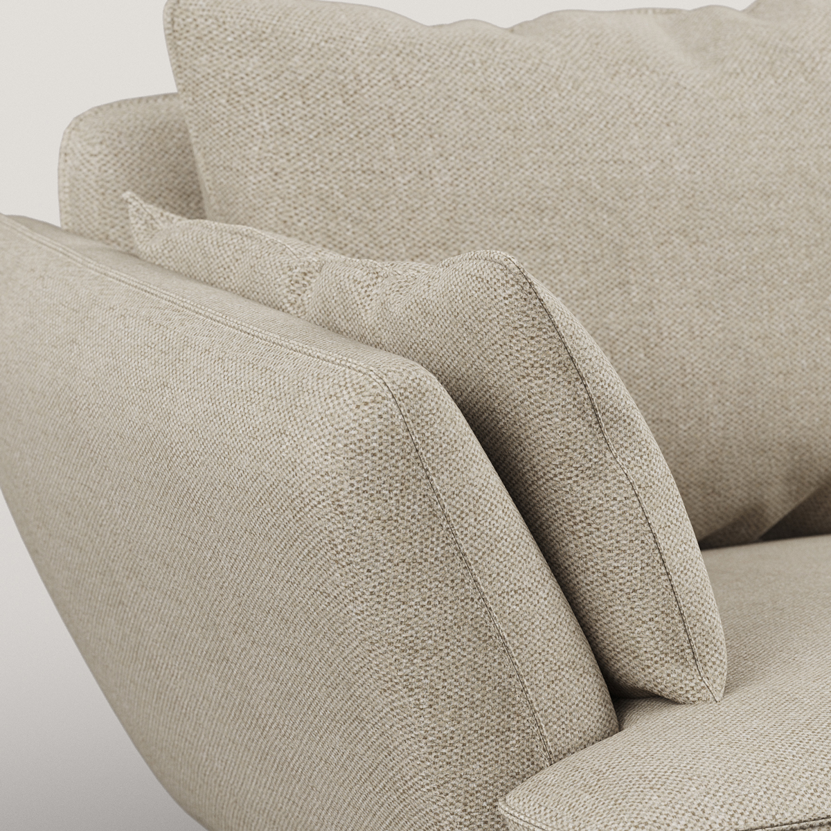 Sof&aacute; Bruges Bege Com Chaise Longue