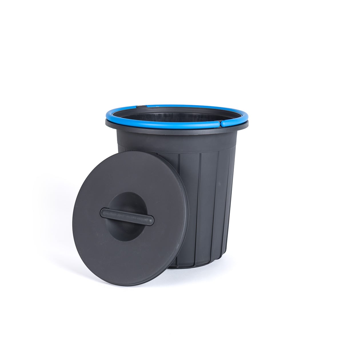 Cubo reciclaje con asa azul 25L