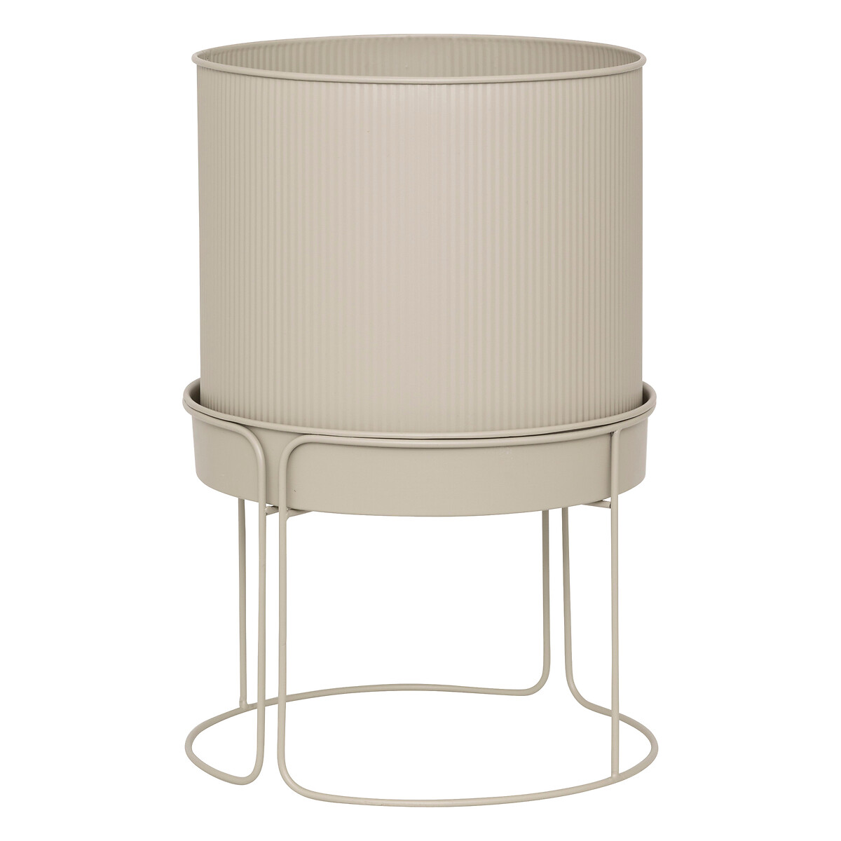 Macetero AZE de metal beige 44,3cm