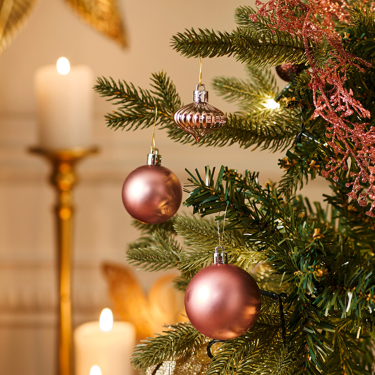 Set 18 Piezas Rosa Para Árbol